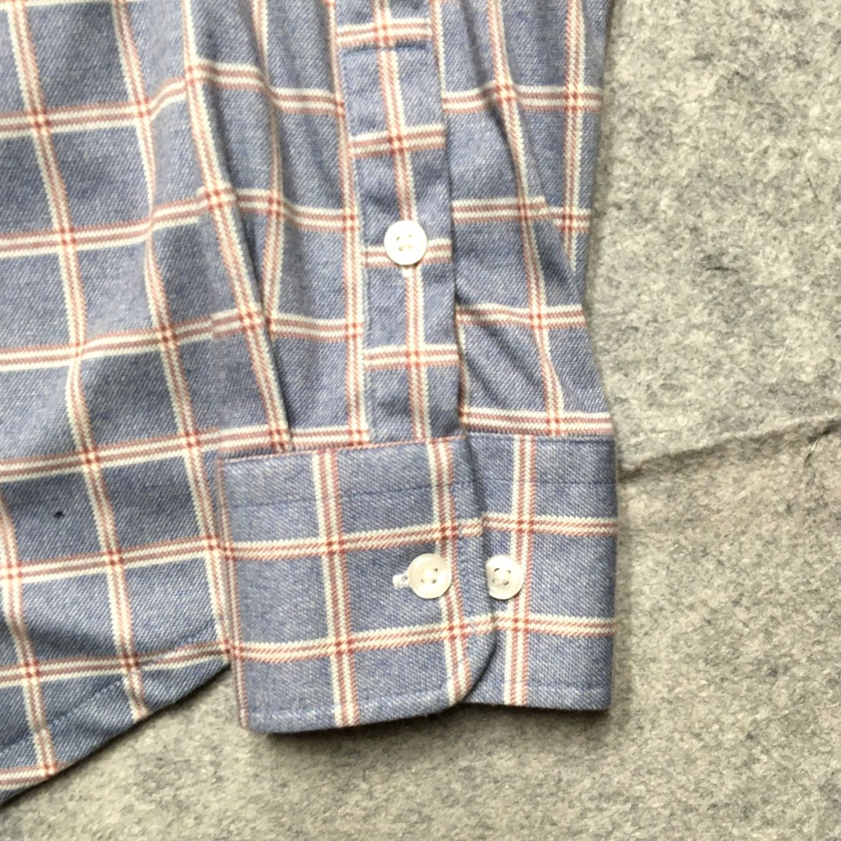 Vintage State & Liberty Plaid Shirt Mens Large Blue Athletic Fit Shirt Size US L / EU 52-54 / 3 - 2 Thumbnail