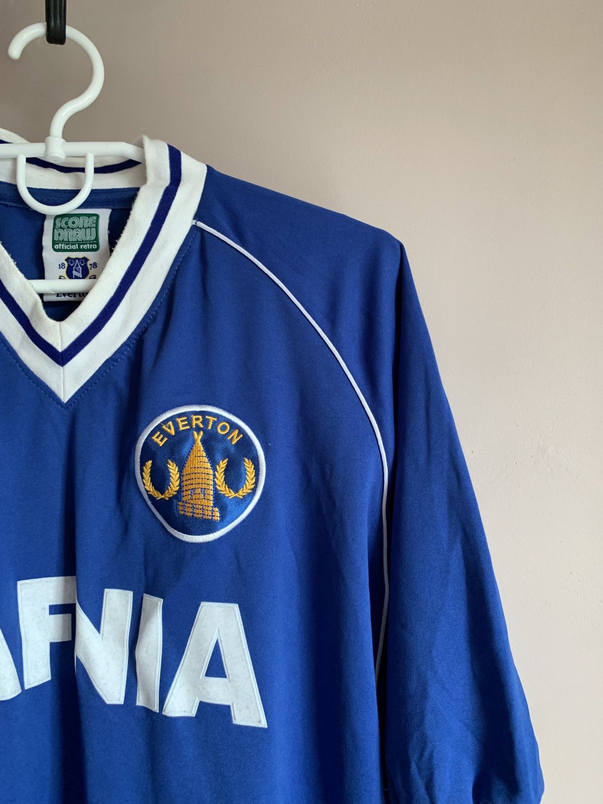 Vintage Everton 1982 Home Football Shirt Retro Score Draw Retro Sz L Size US L / EU 52-54 / 3 - 3 Thumbnail