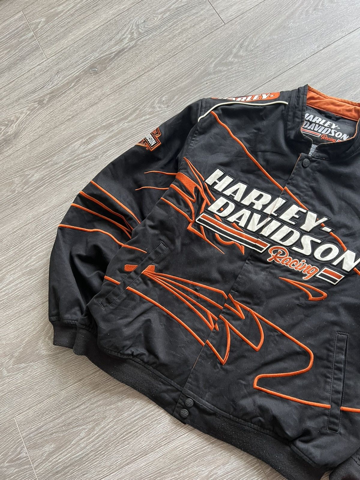 Harley Davidson × Vintage Vintage 💥 Harley Davidson Racing Jacket Size US XL / EU 56 / 4 - 24 Thumbnail