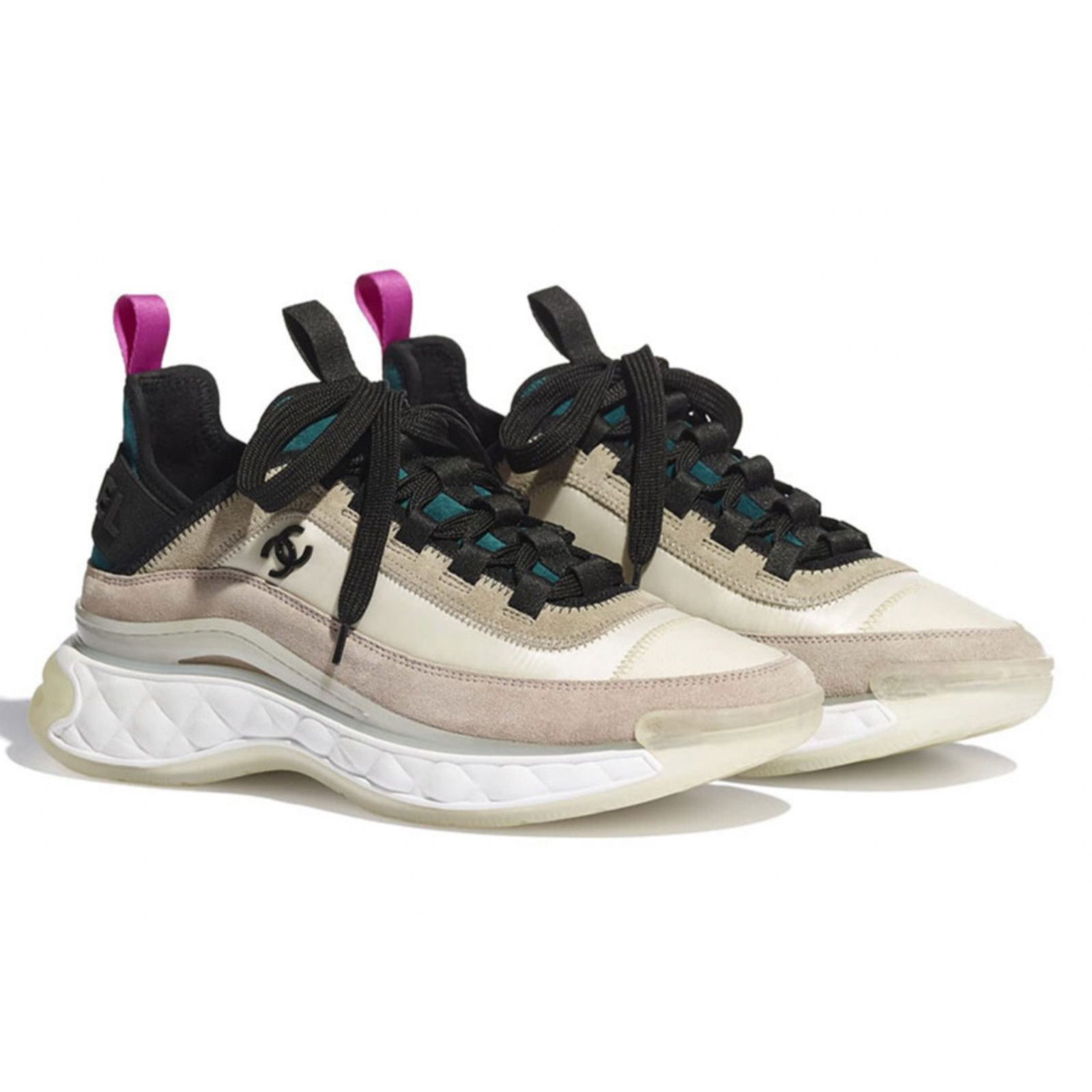 Chanel 20K CC Logo Lace Up Flat Runner Trainer Sneaker 41 Size US 11 / IT 41 - 3 Thumbnail