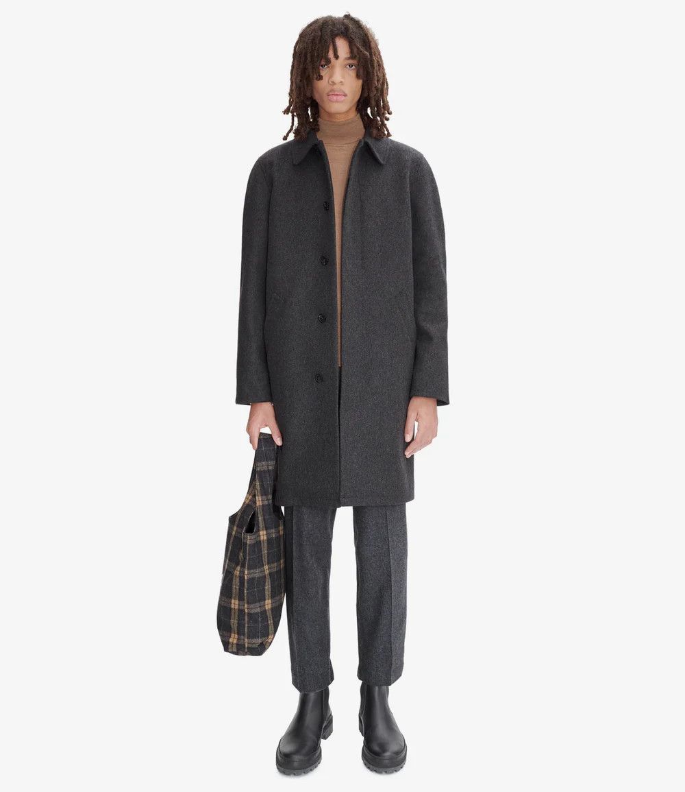A.P.C. o1mle1125 Auster Mac Heathered Anthracite Parka in Gray Size US M / EU 48-50 / 2 - 2 Thumbnail