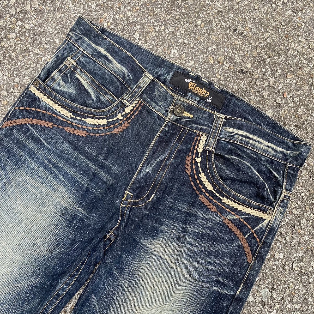 Hysteric Glamour Skull Affliction Style Cloud72 Jeans Clawmark Faded Denim Size US 32 / EU 48 - 7 Thumbnail