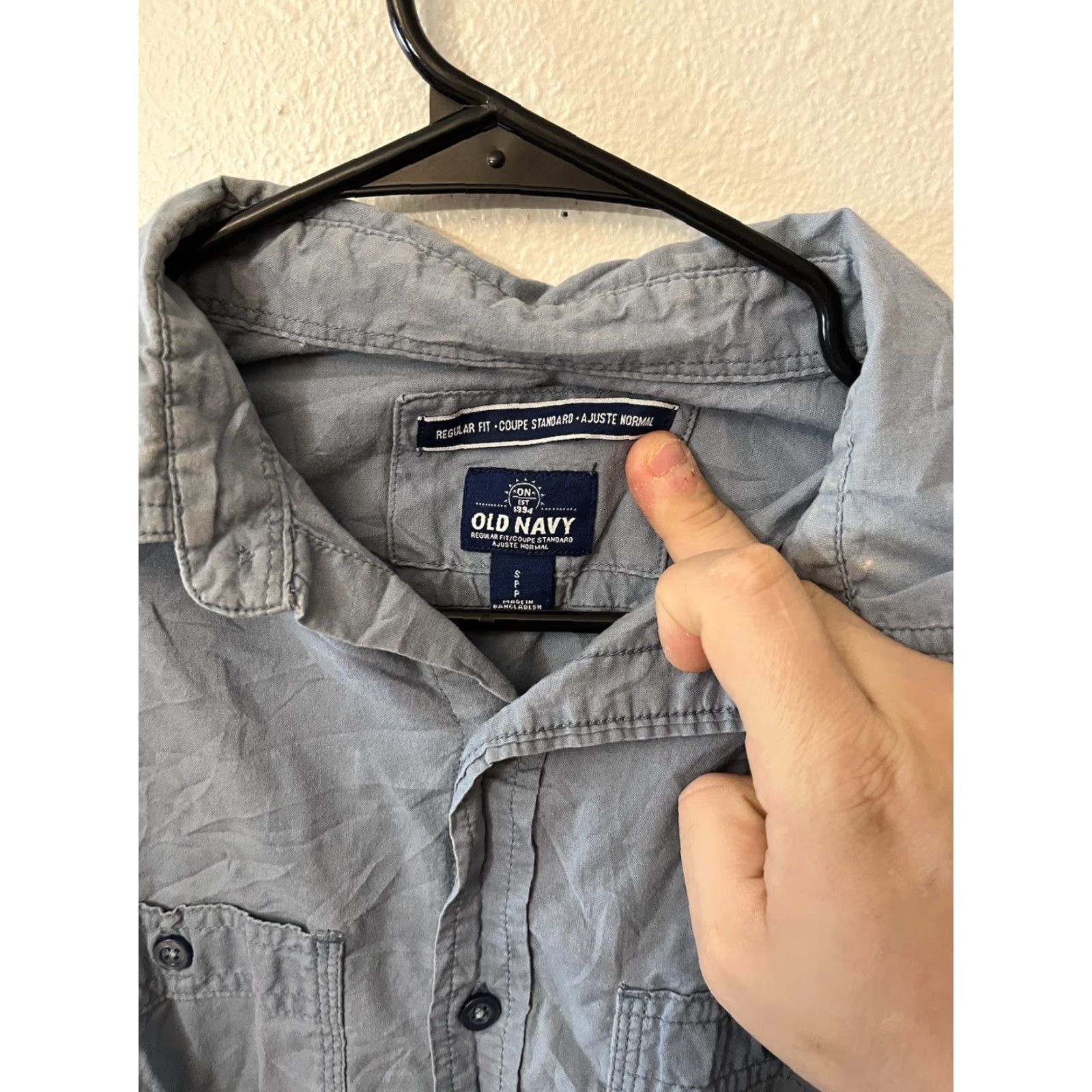 Old Navy Old Navy Men Slim Fit Blue Stripe Button-Up Shirt Long Sleeve S Small Regular Size US S / EU 44-46 / 1 - 3 Thumbnail
