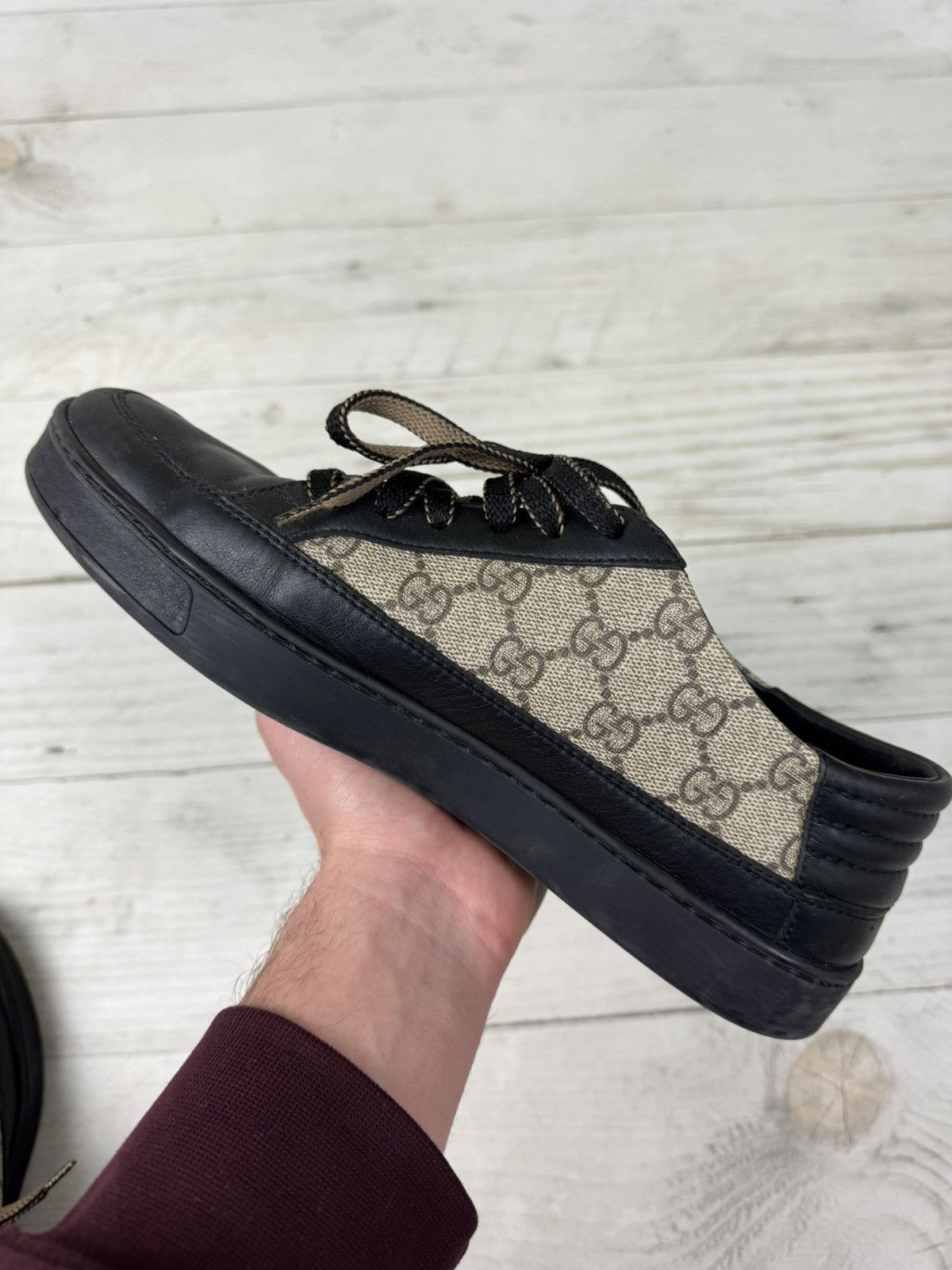 Gucci Gucci GG Supreme Leather Low Top Sneakers Monogram Size US 9.5 / EU 42-43 - 17 Thumbnail
