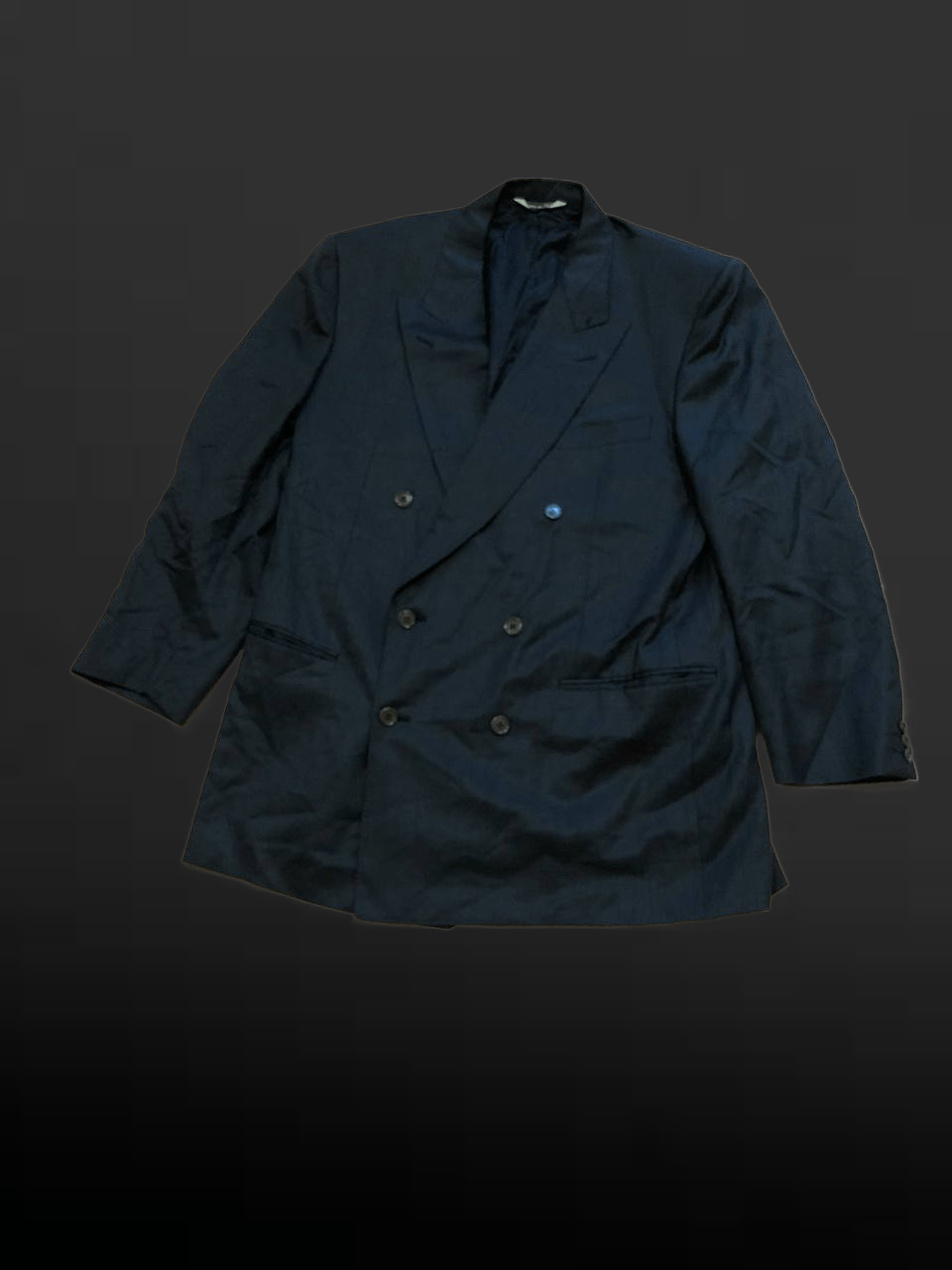 Lanvin Vintage LANVIN Pure Wool Black 2 Button Blazer Jacket Size 52R - 1 Thumbnail