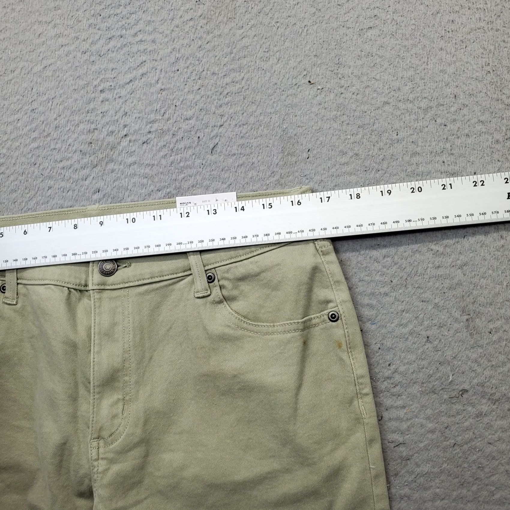 Denime Sonoma Womens 10 Green Denim Straight Leg Relaxed Mid-Rise Jeans Size 32" / US 10 / IT 46 - 6 Thumbnail