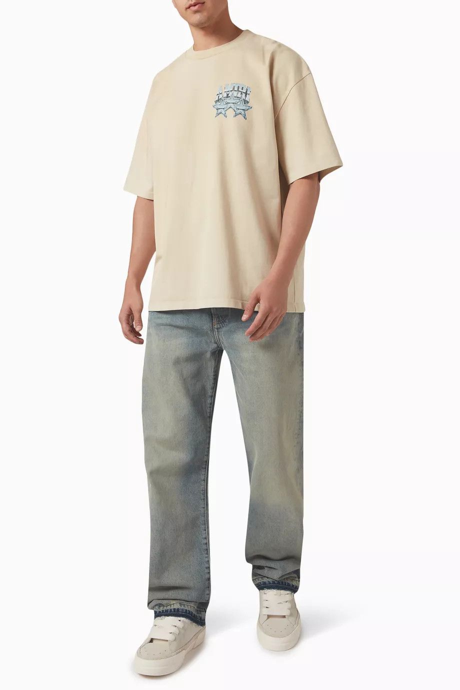Amiri o1s1wg110326 Championship Logo T-Shirt in Beige Size US M / EU 48-50 / 2 - 3 Thumbnail