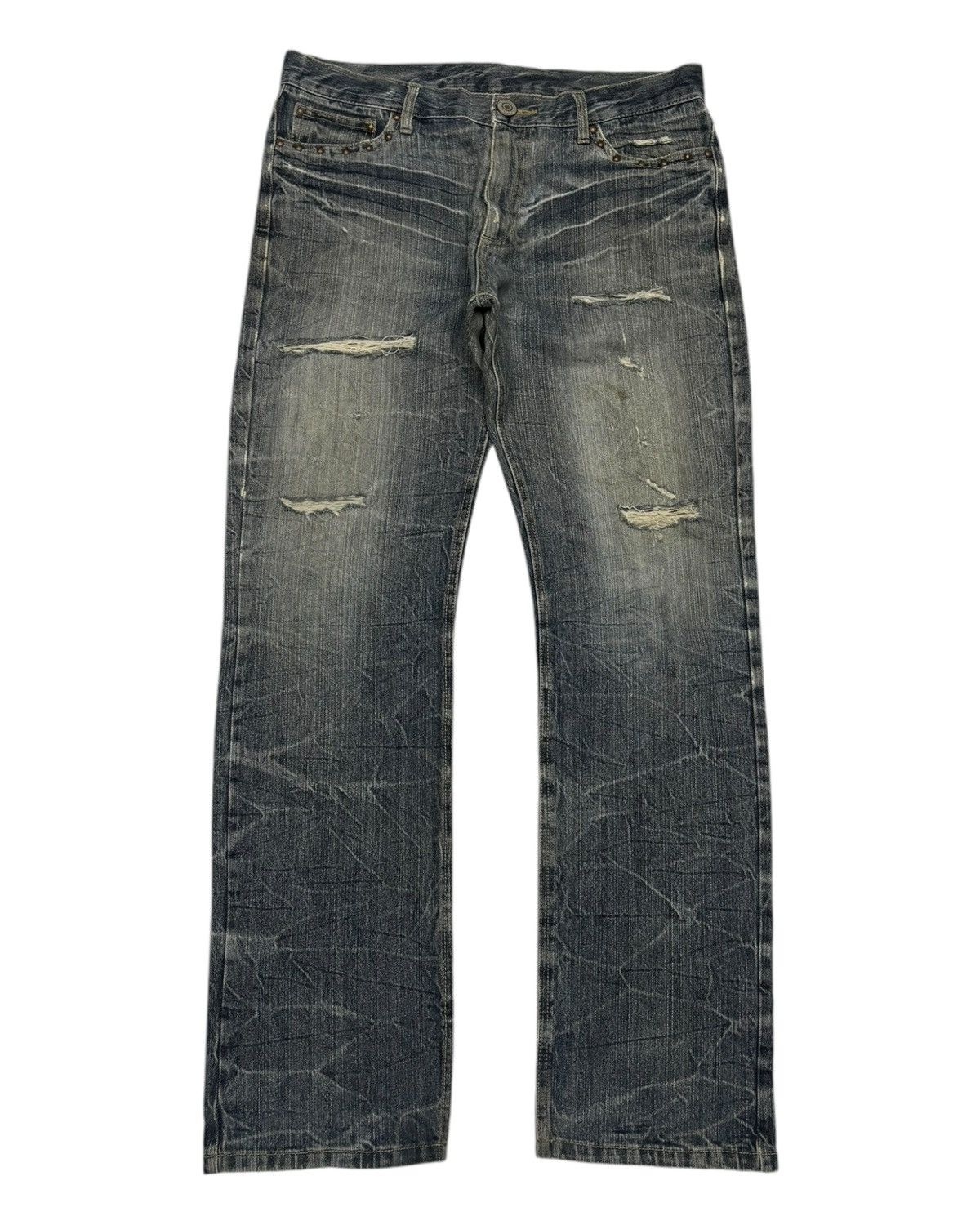 Hysteric Glamour Vintage Japanese Brand CLAWMARK Punk Denim Style Jeans Size US 35 - 7 Thumbnail