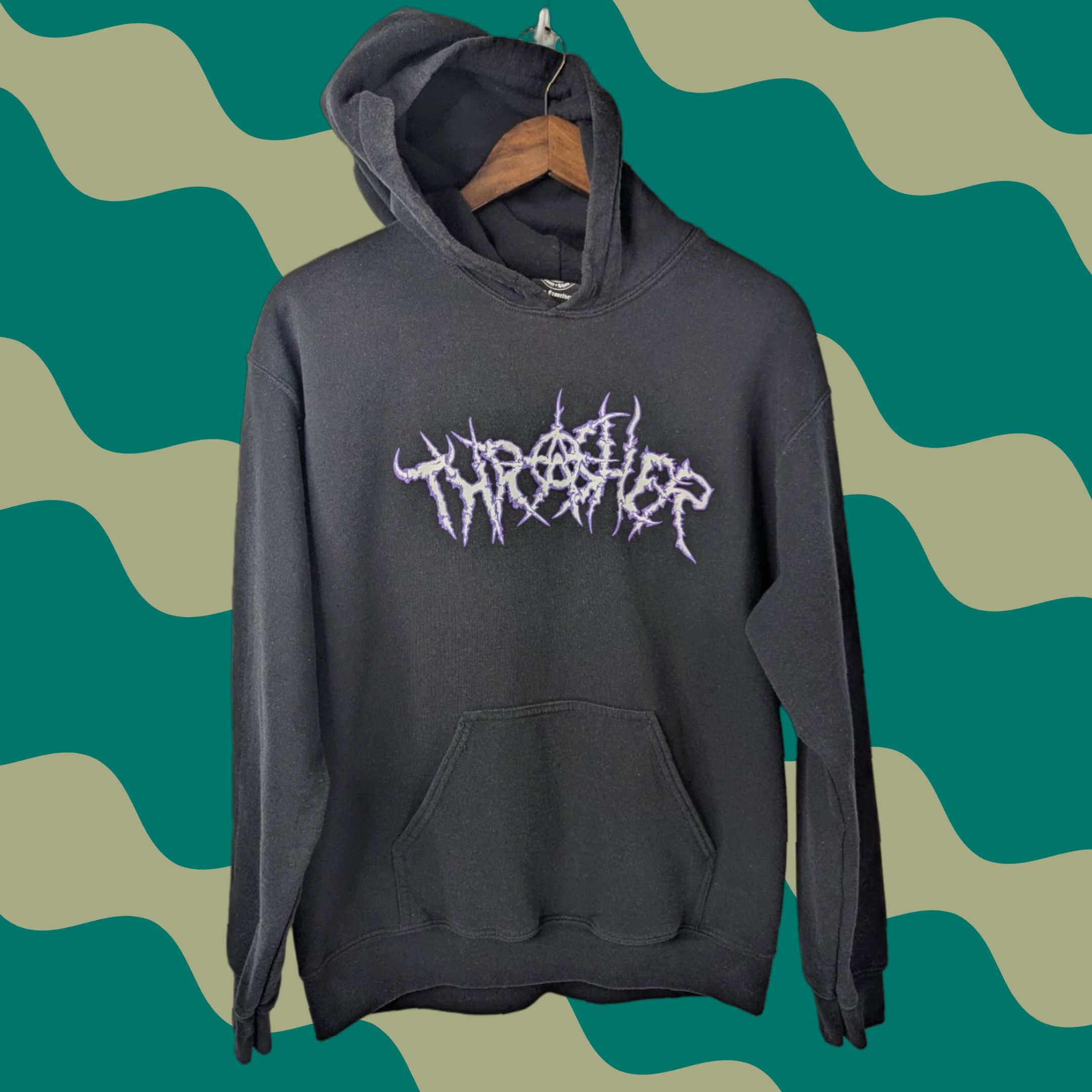 Supreme × Thrasher Supreme Thrasher Flame Logo Hoodie Magenta Size