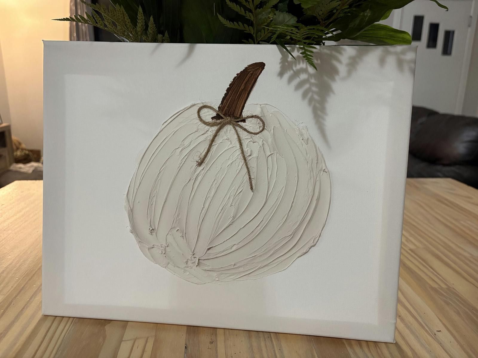 Handmade Handcrafted White Pumpkin Wall Decor Size ONE SIZE - 1 Thumbnail