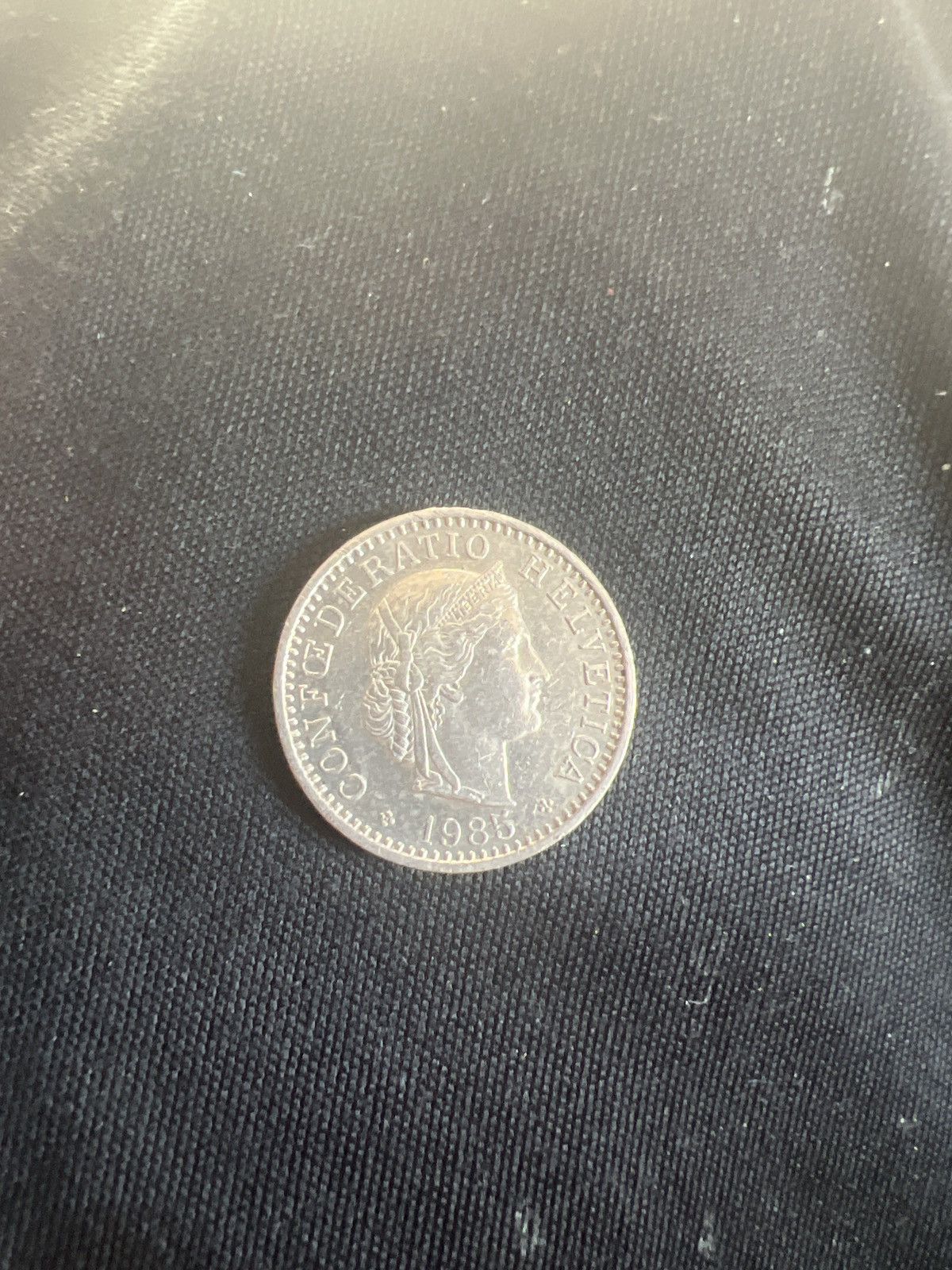 1985 Swiss 20 Rappen Coin