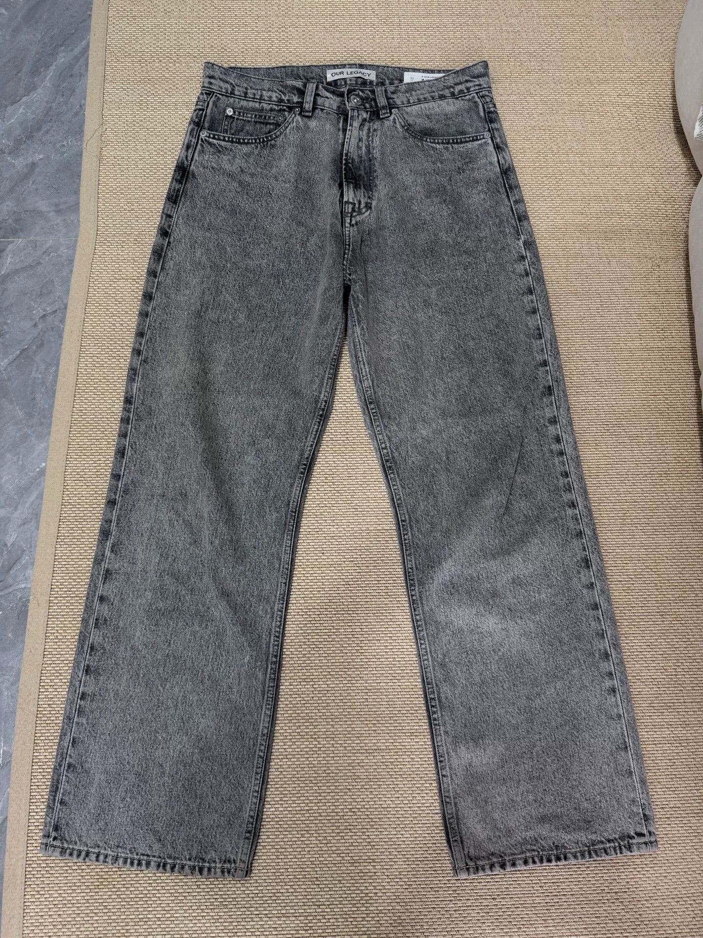 Our Legacy Our Legacy Gray Loose Denim Pants Size US 30 / EU 46 - 1 Thumbnail