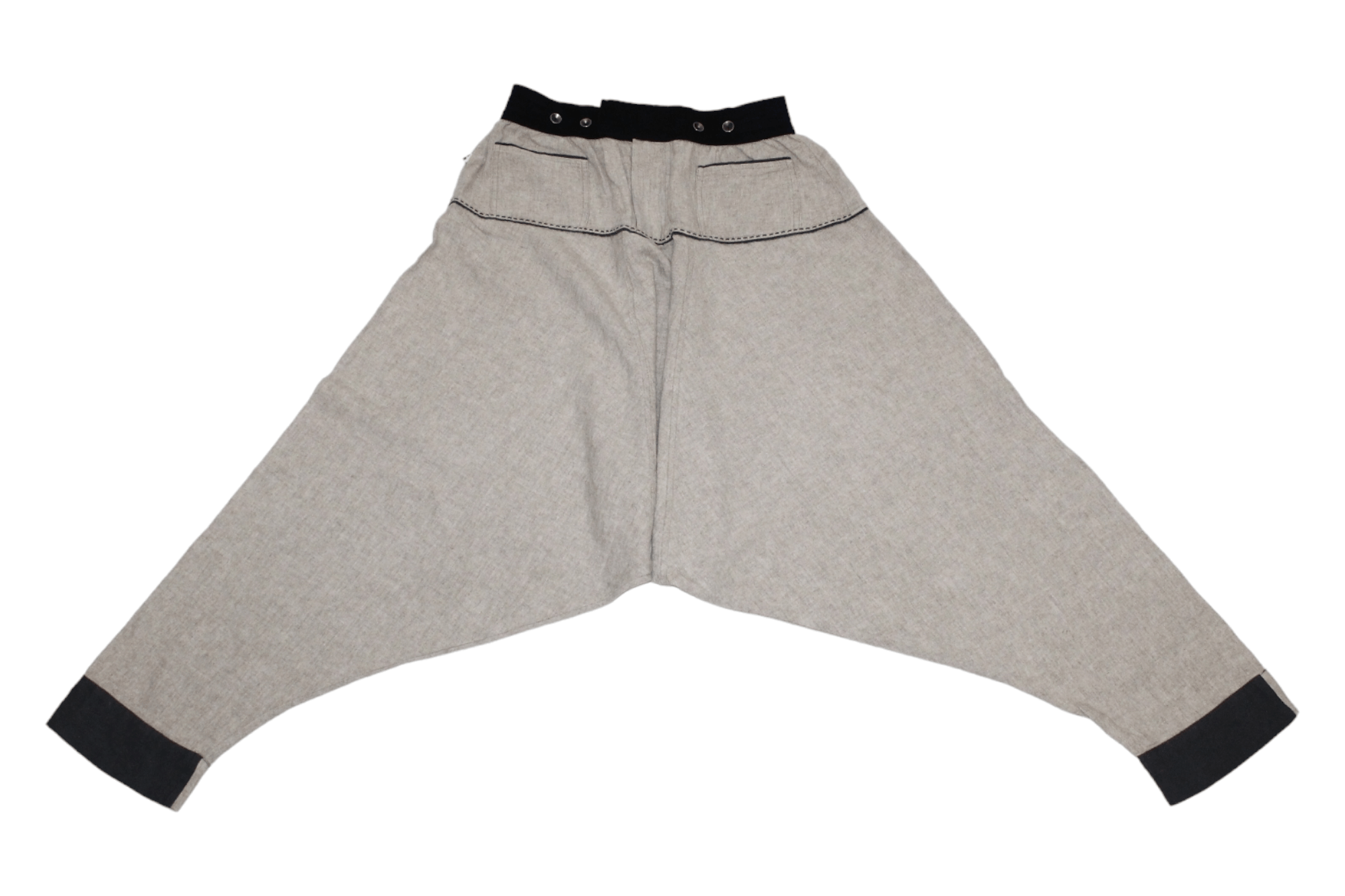 Japanese Brand Gingersnap Bali 100% Linen Elastic Waist Drop Crotch Pant Size US 32 / EU 48 - 2 Thumbnail