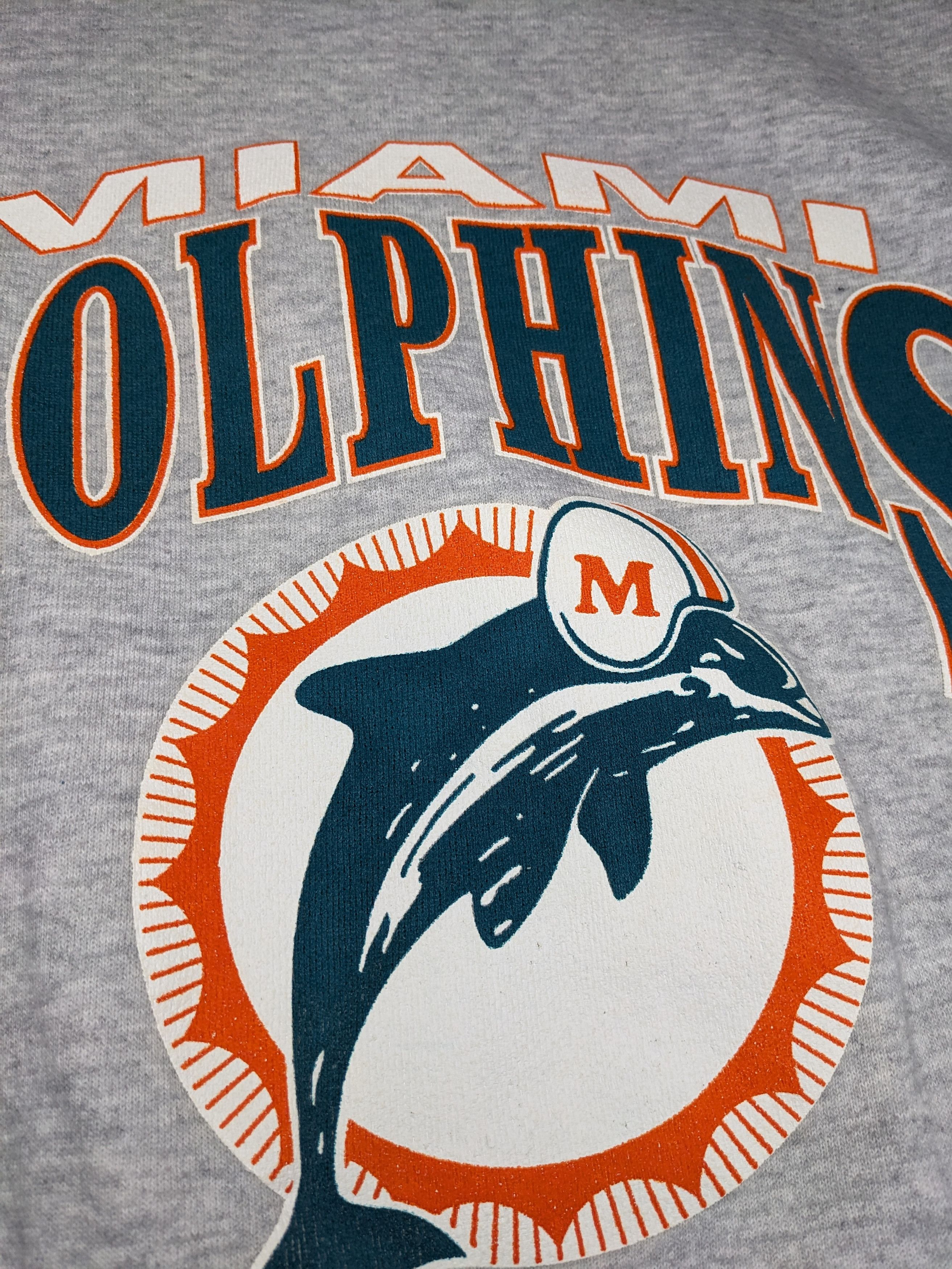 NFL VTG Miami Dolphins Crewneck Sweatshirt Made USA 1980s Large Size US L / EU 52-54 / 3 - 3 Thumbnail