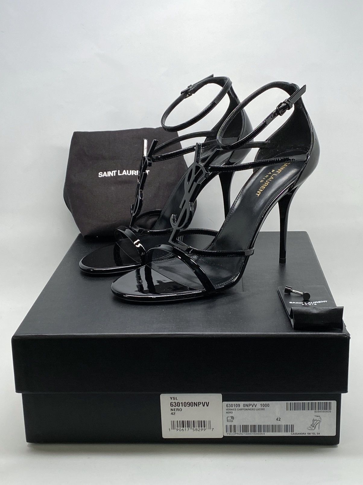 Yves Saint Laurent Saint Laurent Cassandra Leather Sandals size 42 Size US 12 / IT 42 - 14 Thumbnail