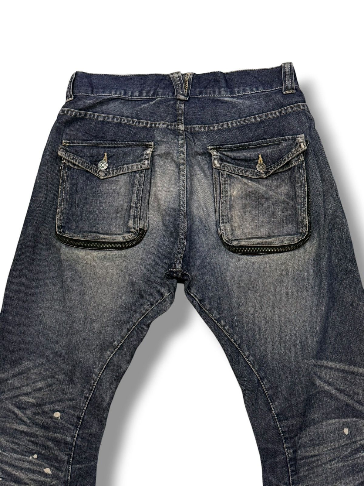 PPFM Vintage PPFM Multi-Zip Distressed Japan Denim Jeans | W30 Size US 30 / EU 46 - 5 Thumbnail