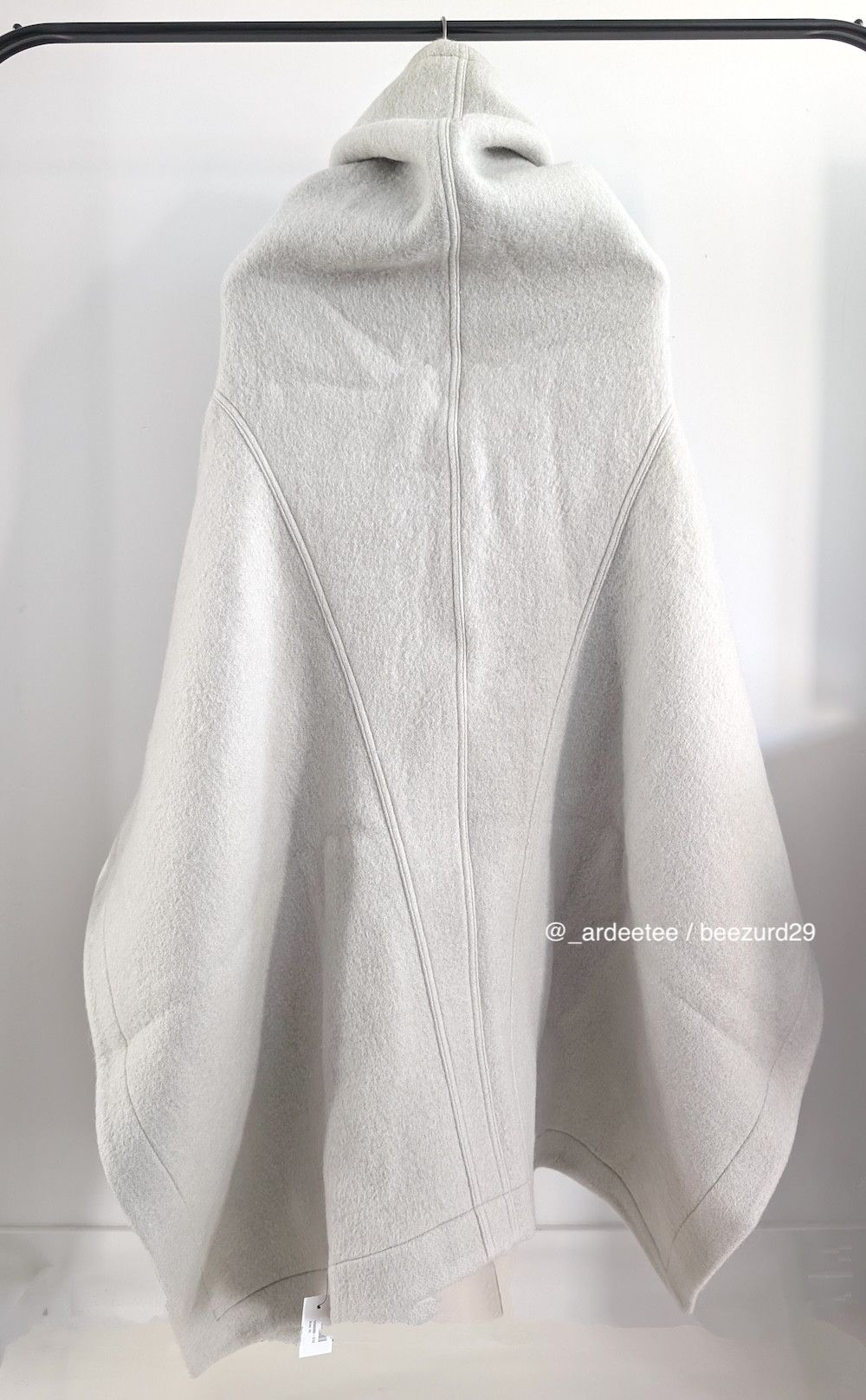 Rick Owens *NEW* ALPACA/WOOL COWL NECK PONCHO COAT $2,590 38IT Size XS / US 0-2 / IT 36-38 - 8 Thumbnail