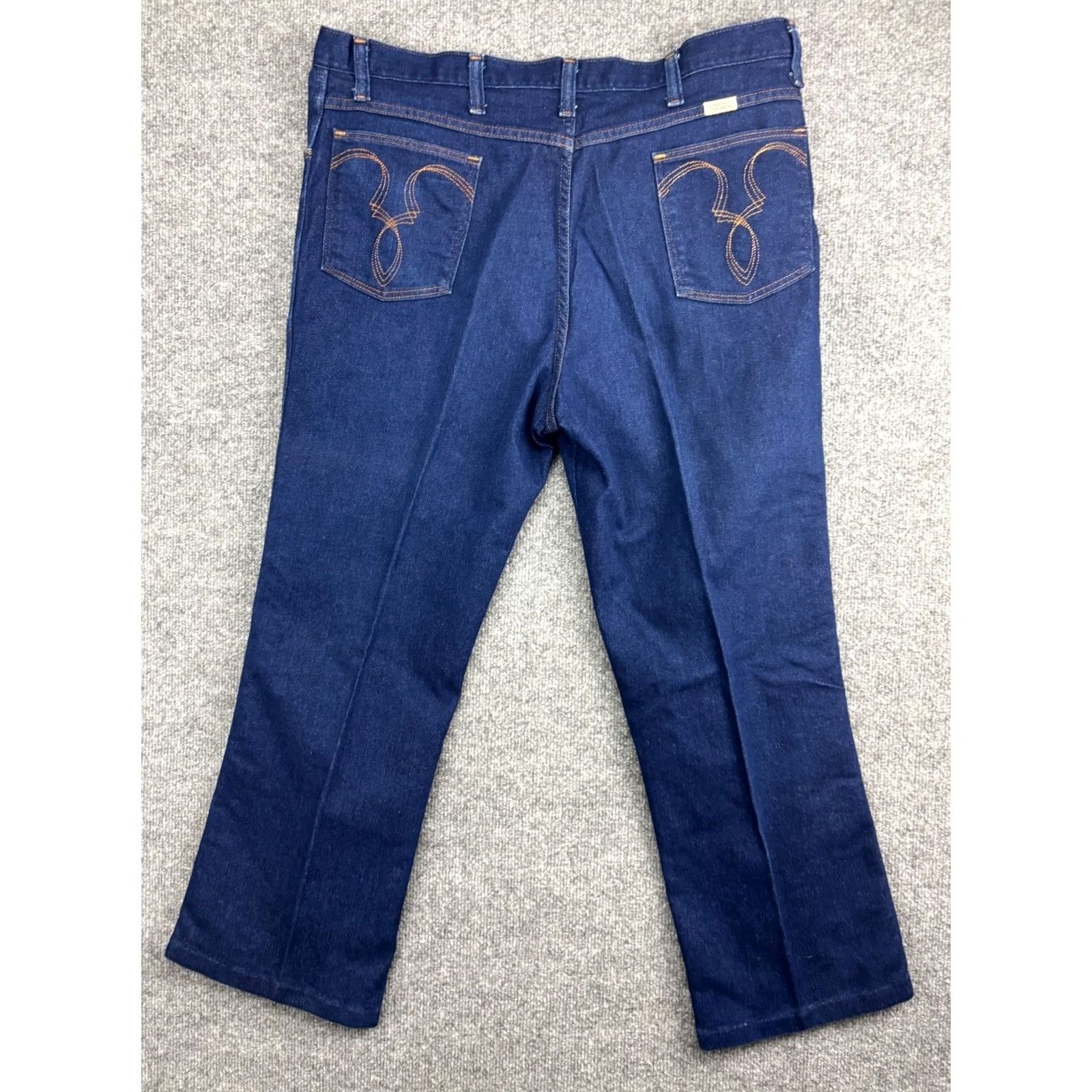 Vintage VINTAGE Sheplers Western Jeans Men's W40 x L28 Dark Blue Cowboy Rodeo USA Made Jeans Mens 40x28 Blue Denim Cowboy USA Size US 40 / EU 56 - 7 Thumbnail