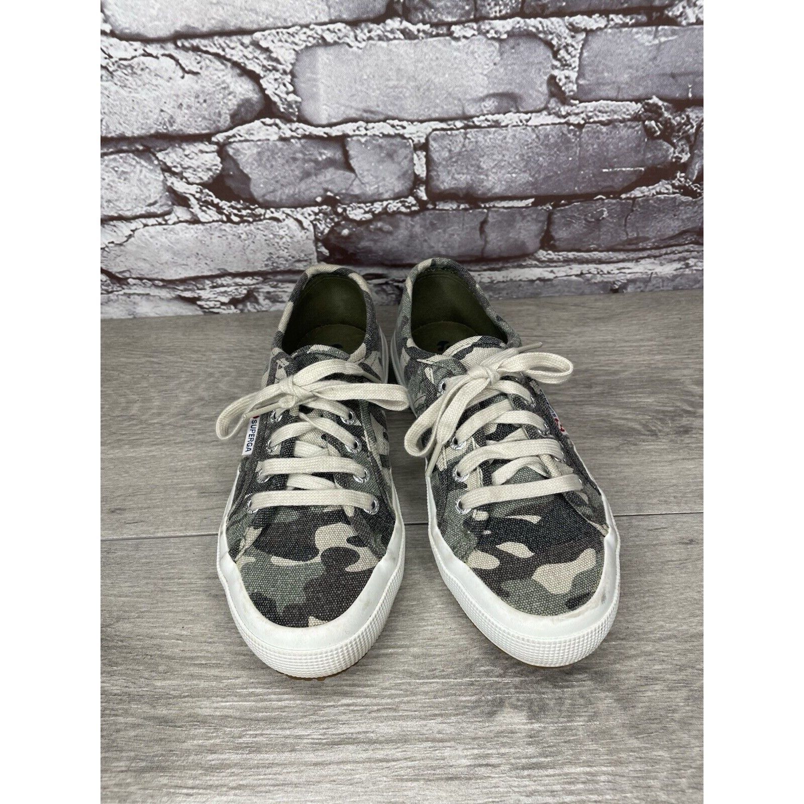 Superga Superga Camo Army Canvas Fabric Lace Up Casual Sneakers Shoe Size US 6 / IT 36 - 2 Thumbnail
