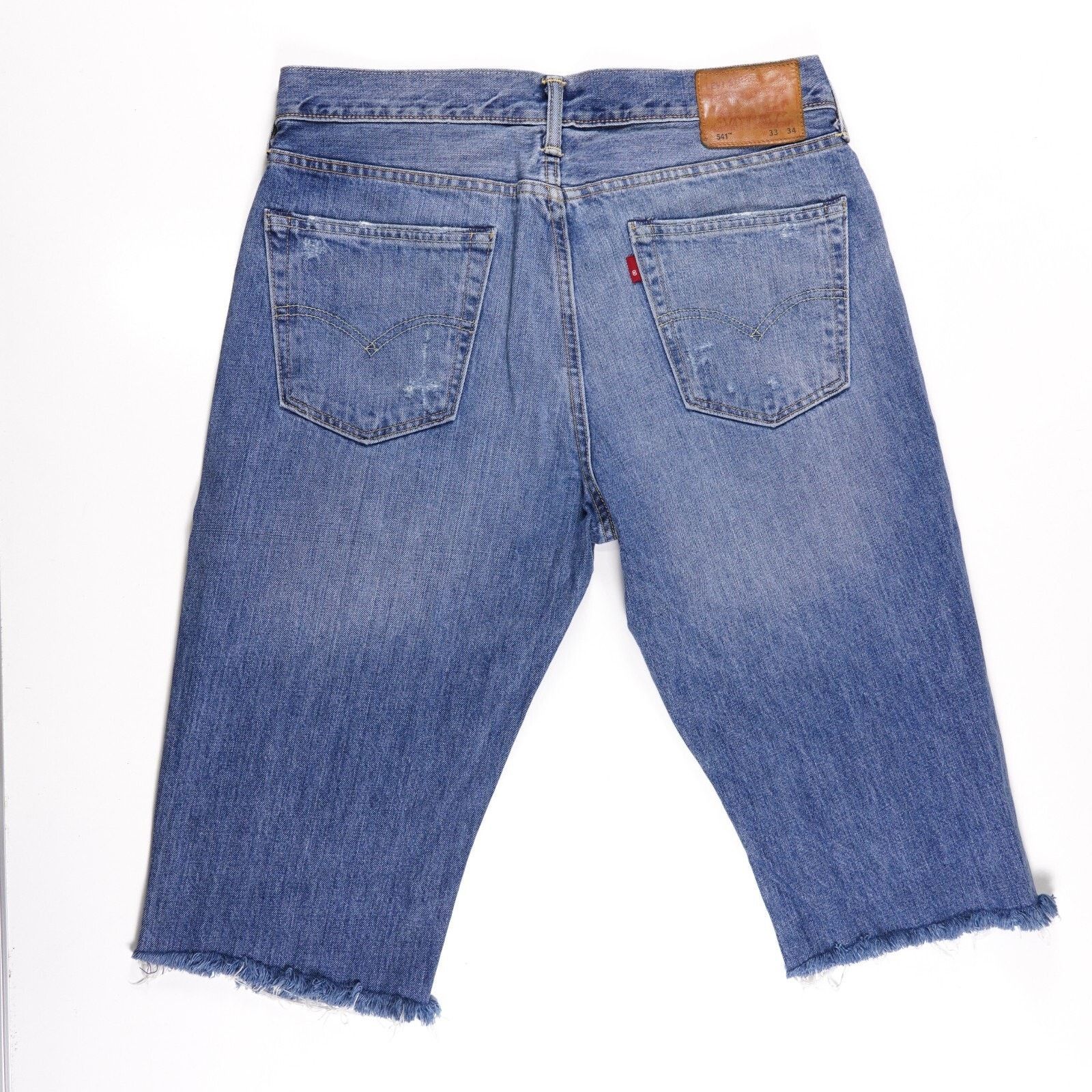 Levi's Levi Strauss 541 Denim Jean Straight Wide Cutoff Short 33x34 Size US 33 - 8 Thumbnail