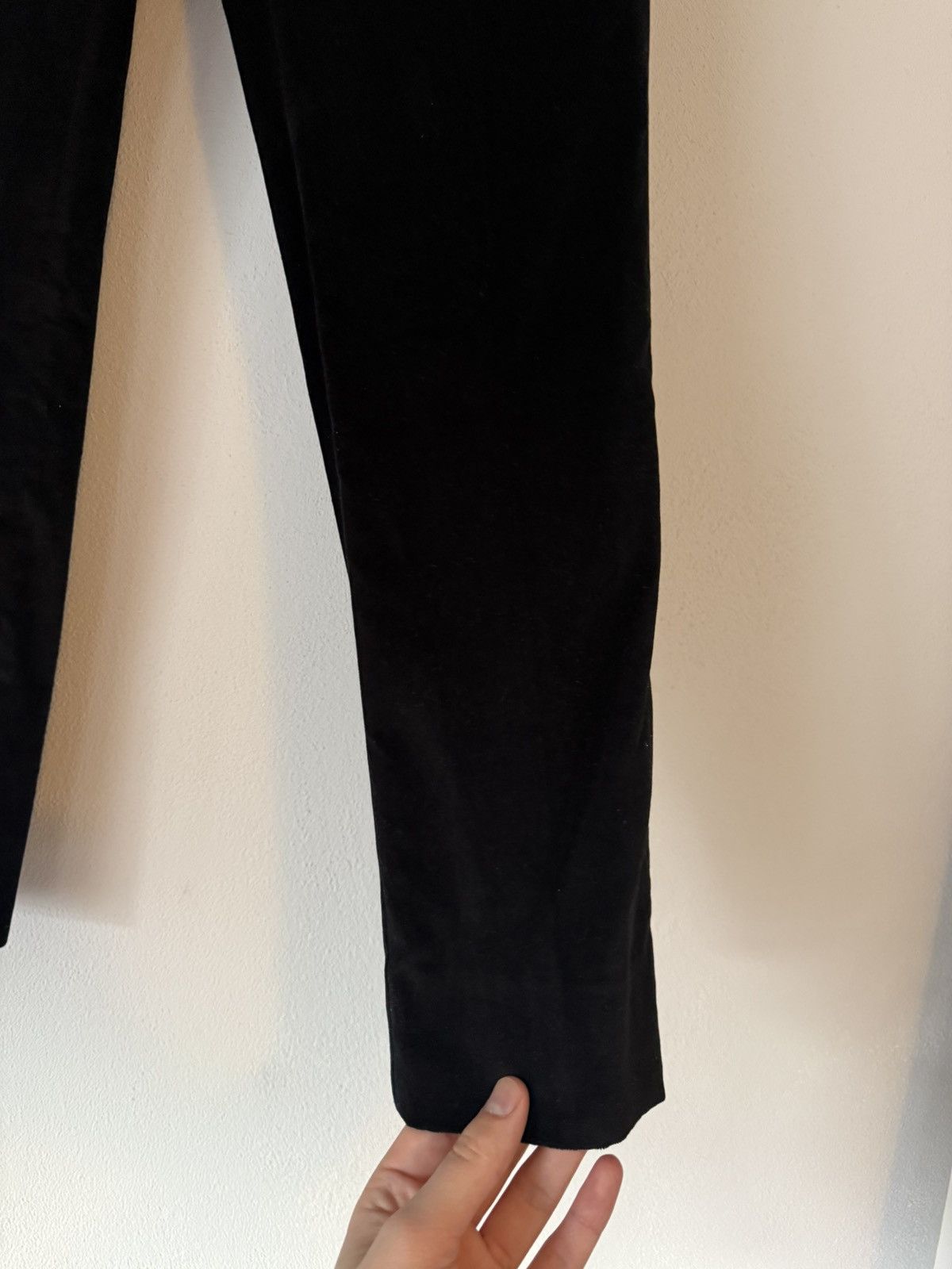 Yves Saint Laurent YSL Rive Gauche Black Velvet Straight Trousers Size US 32 / EU 48 - 6 Thumbnail