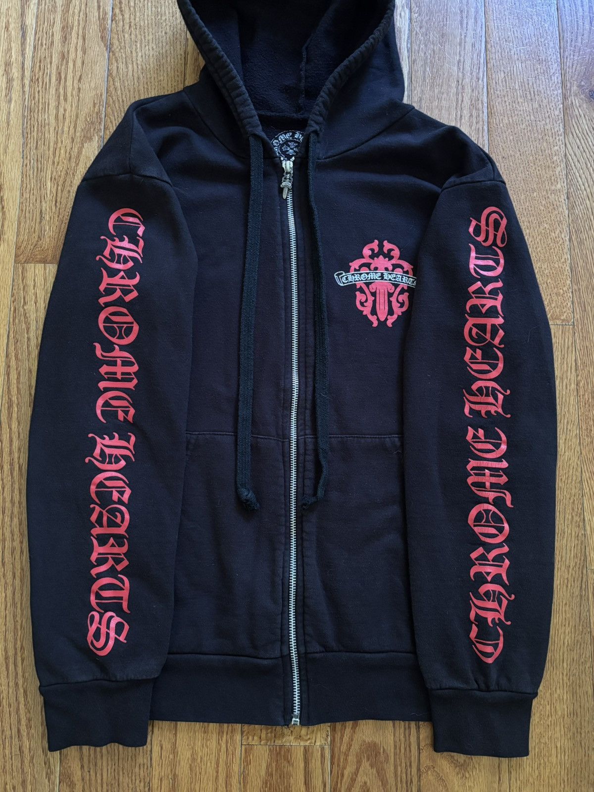 Chrome Hearts Dagger Zip Up Hoodie Black | Grailed