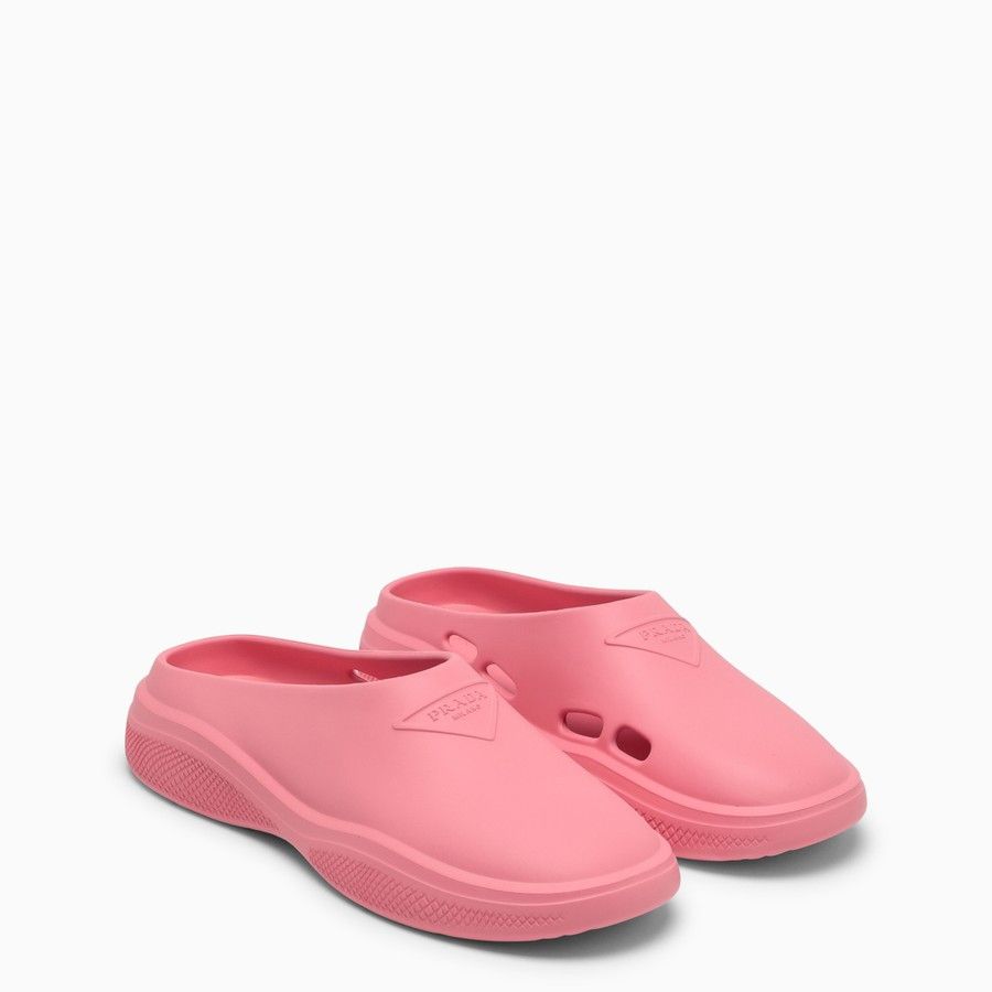 Prada o1d2blof0924 Rubber Slippers in Pink Size US 9 / IT 39 - 3 Thumbnail