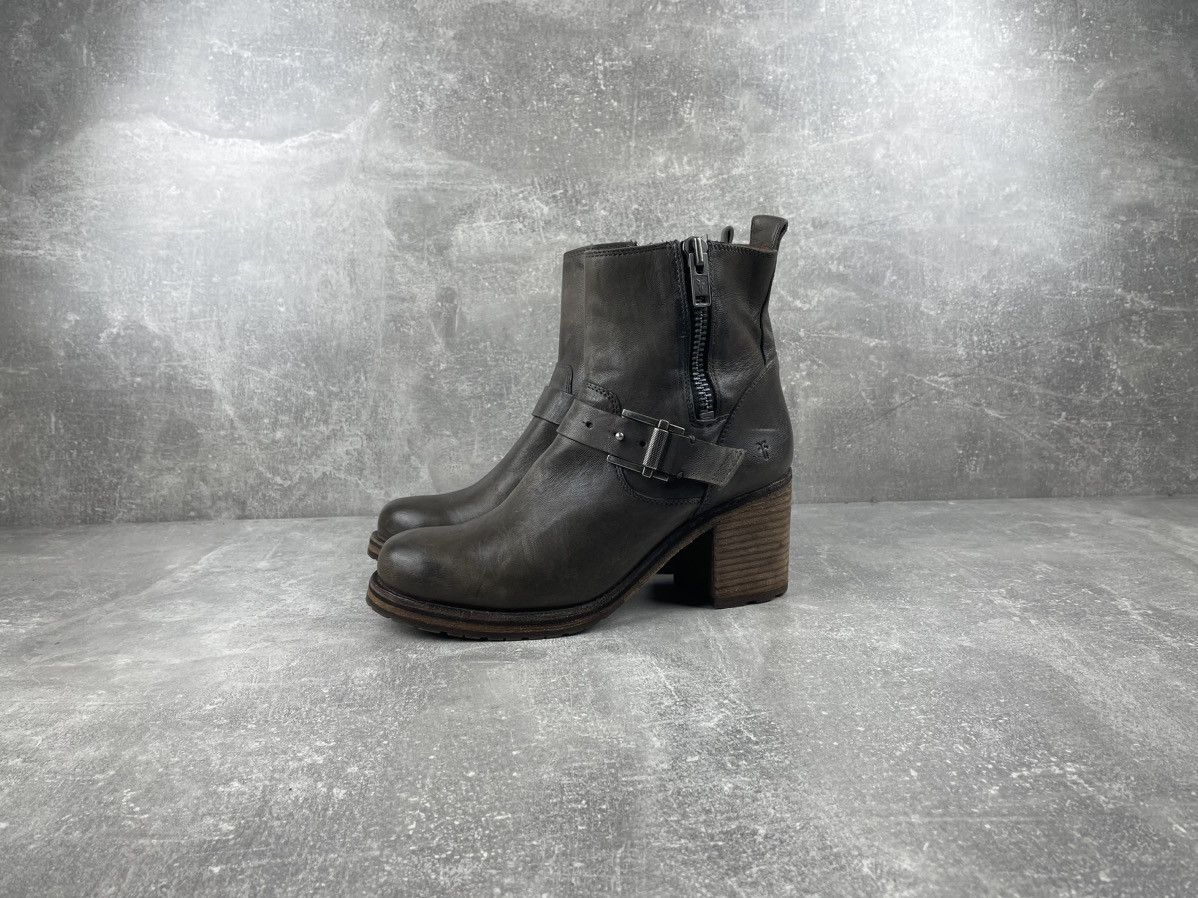 Frye FRYE Vintage Avant Garde Zip Olive Leather Boots Size US 11 / IT 41 - 2 Thumbnail