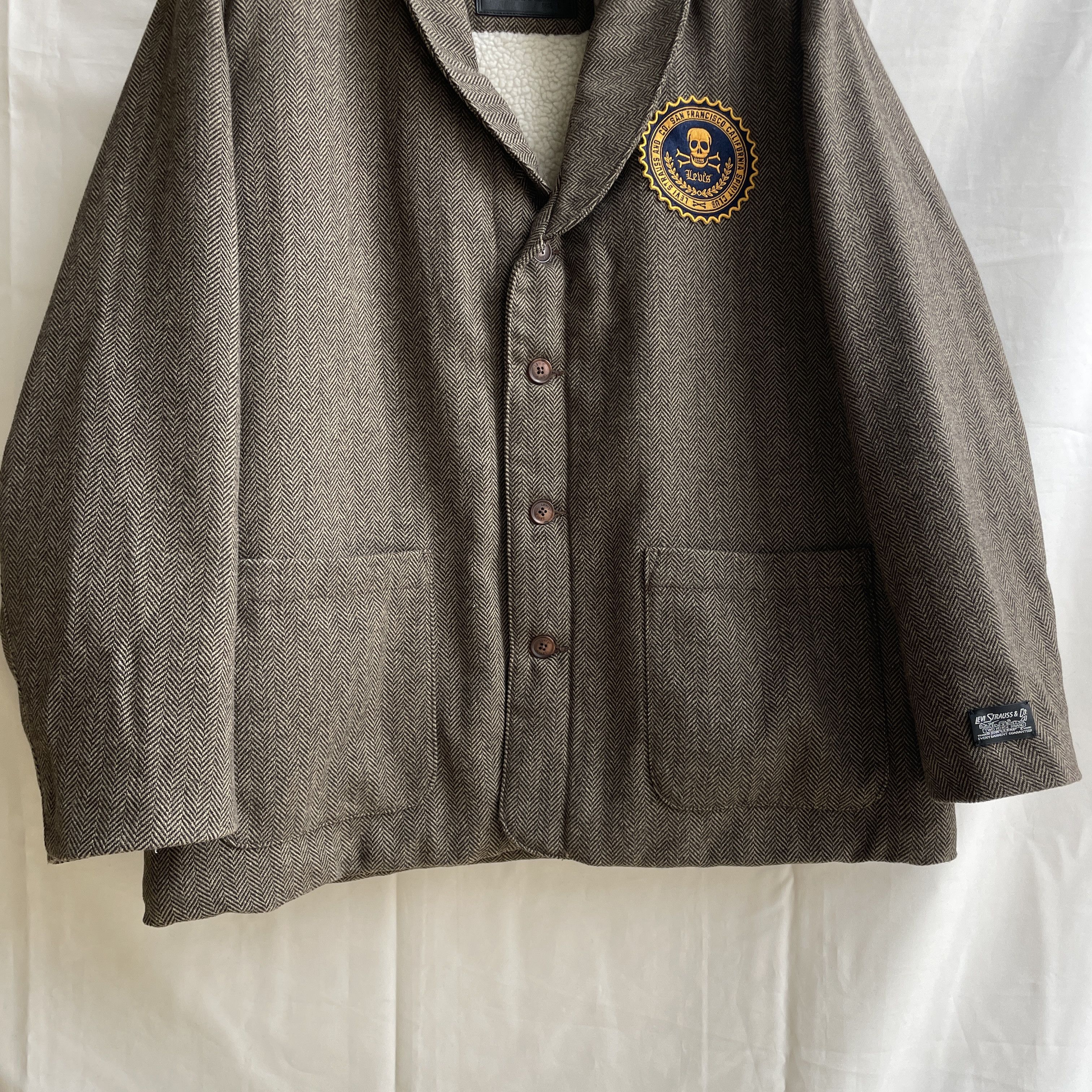 Levi's BNWT Levi's Jasper Club Herringbone Sherpa Lined Coat Size L Size US L / EU 52-54 / 3 - 7 Thumbnail