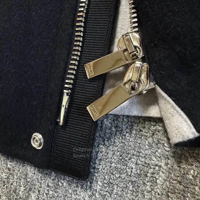 Dior Dior Embroidered Wool Overshirt in Dark Blue . Size US XL / EU 56 / 4 - 3 Thumbnail