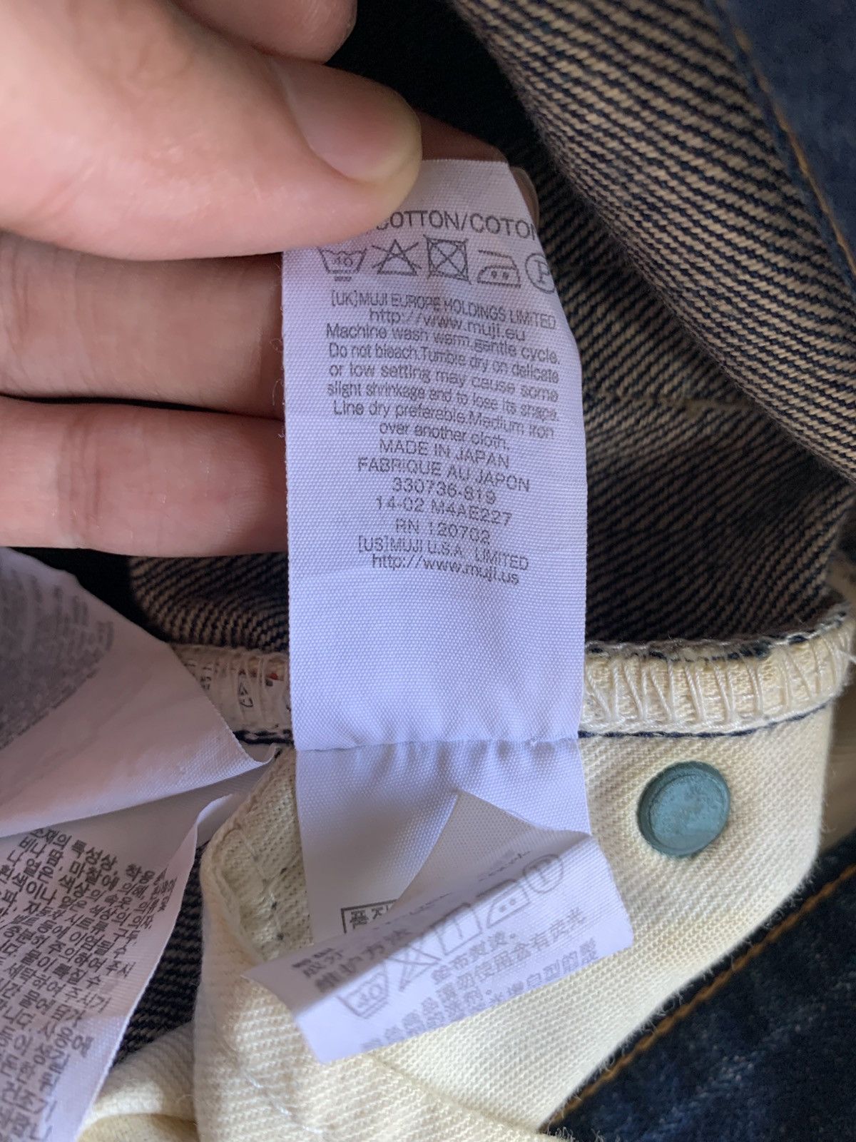 Muji MUJI SELVEDGE JAPANESE DISTRESSED DENIM Size US 31 - 17 Thumbnail