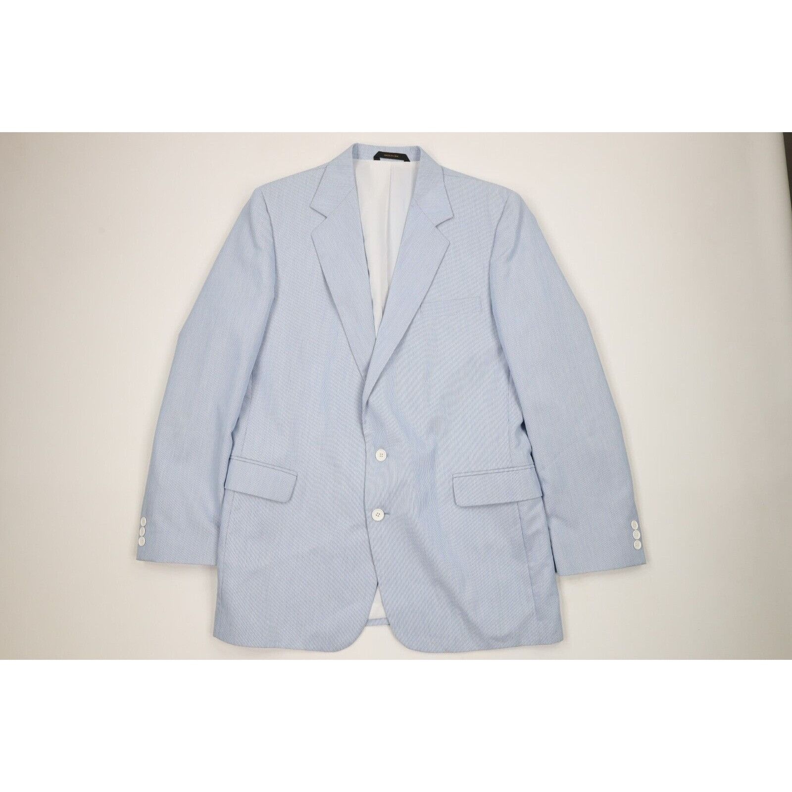 Vintage Vintage 70s Streetwear 2 Piece Pinstriped Suit Wedding Size 42L - 2 Thumbnail