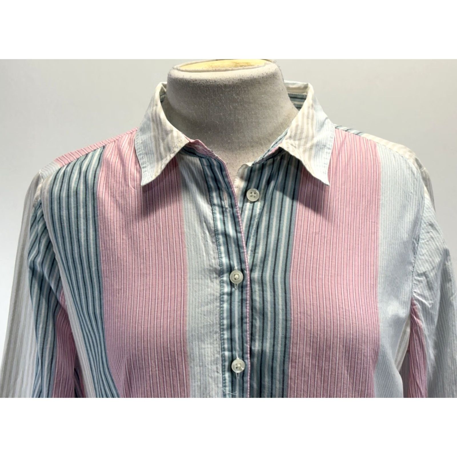 J.Crew J. Crew Striped Shirt Dress Women’s 12 Fit And Flare Pockets Preppy Contrast Size XL / US 12-14 / IT 48-50 - 5 Thumbnail