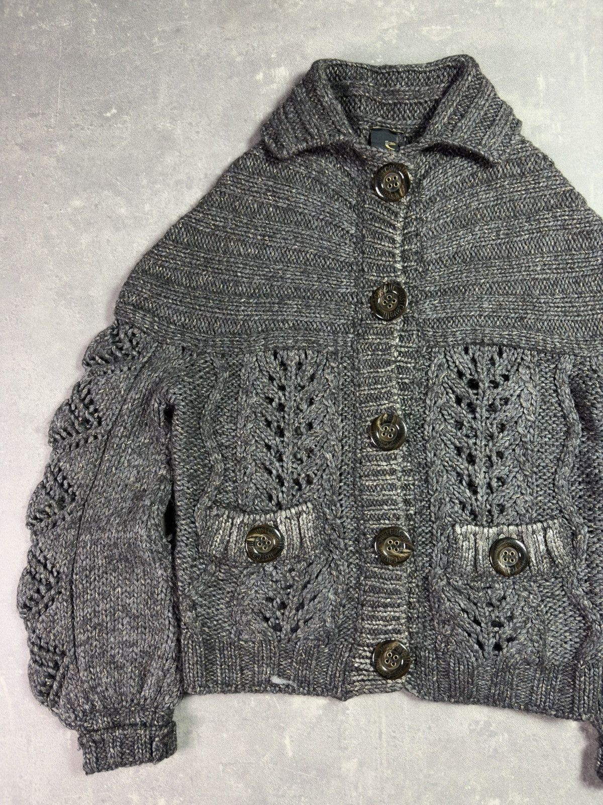 Just Cavalli 00s Just Cavalli Wool Heavy Metallic Fades Cardigan Knit 42 Size M / US 6-8 / IT 42-44 - 3 Thumbnail