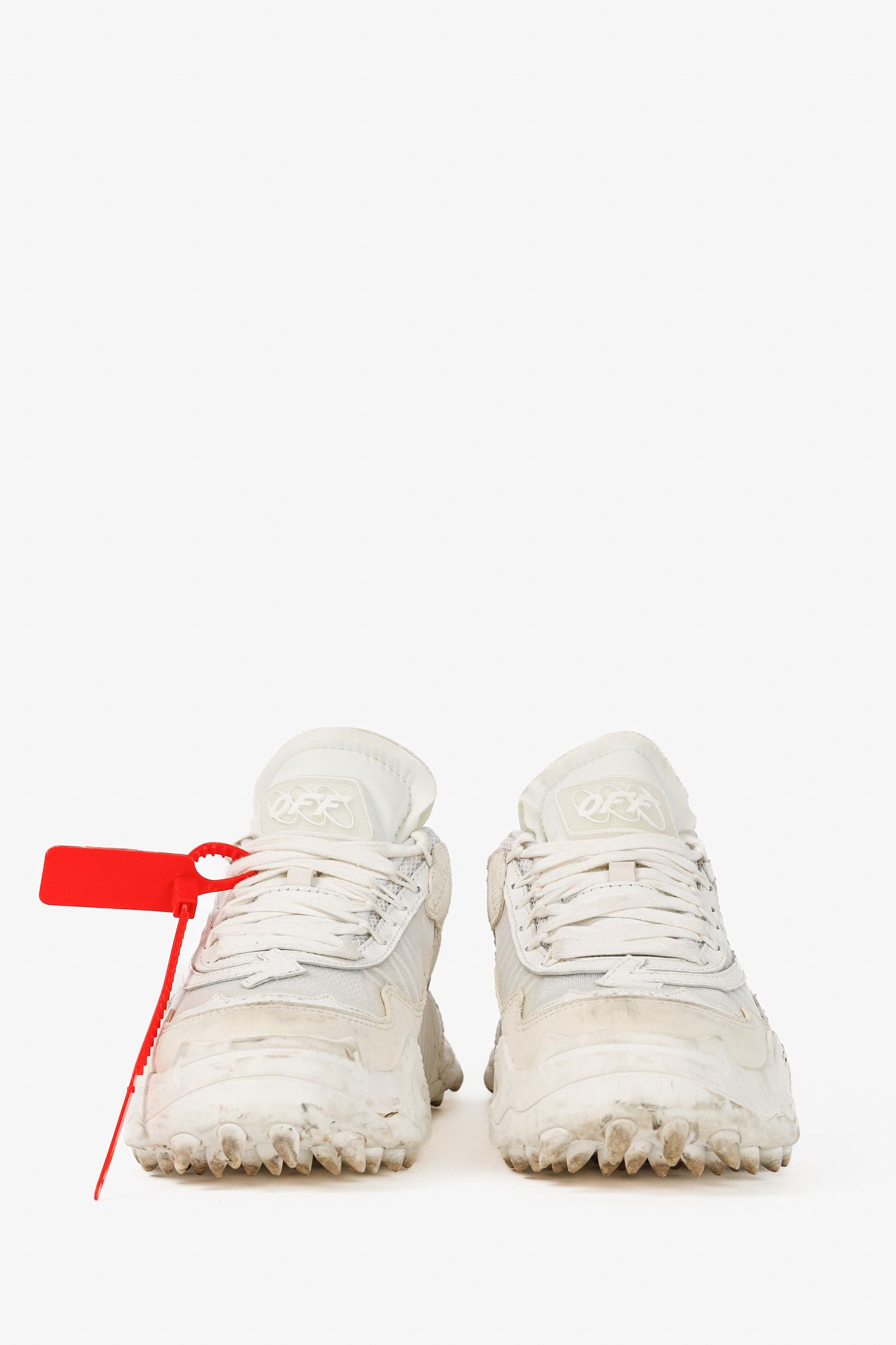 Off-White Off-White Odsy-1000 'White Light Grey' Platform Sneakers Size US 8.5 / IT 38.5 - 2 Thumbnail