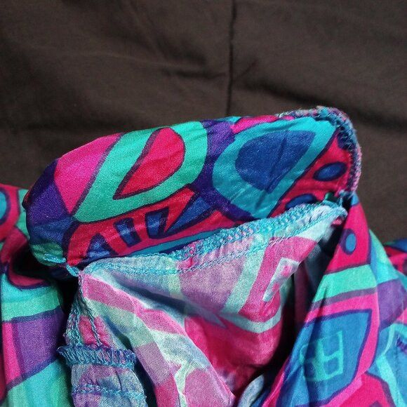 Other Vintage Jeri Marque Abstract Geometric Button Shirt Size L / US 10 / IT 46 - 6 Thumbnail