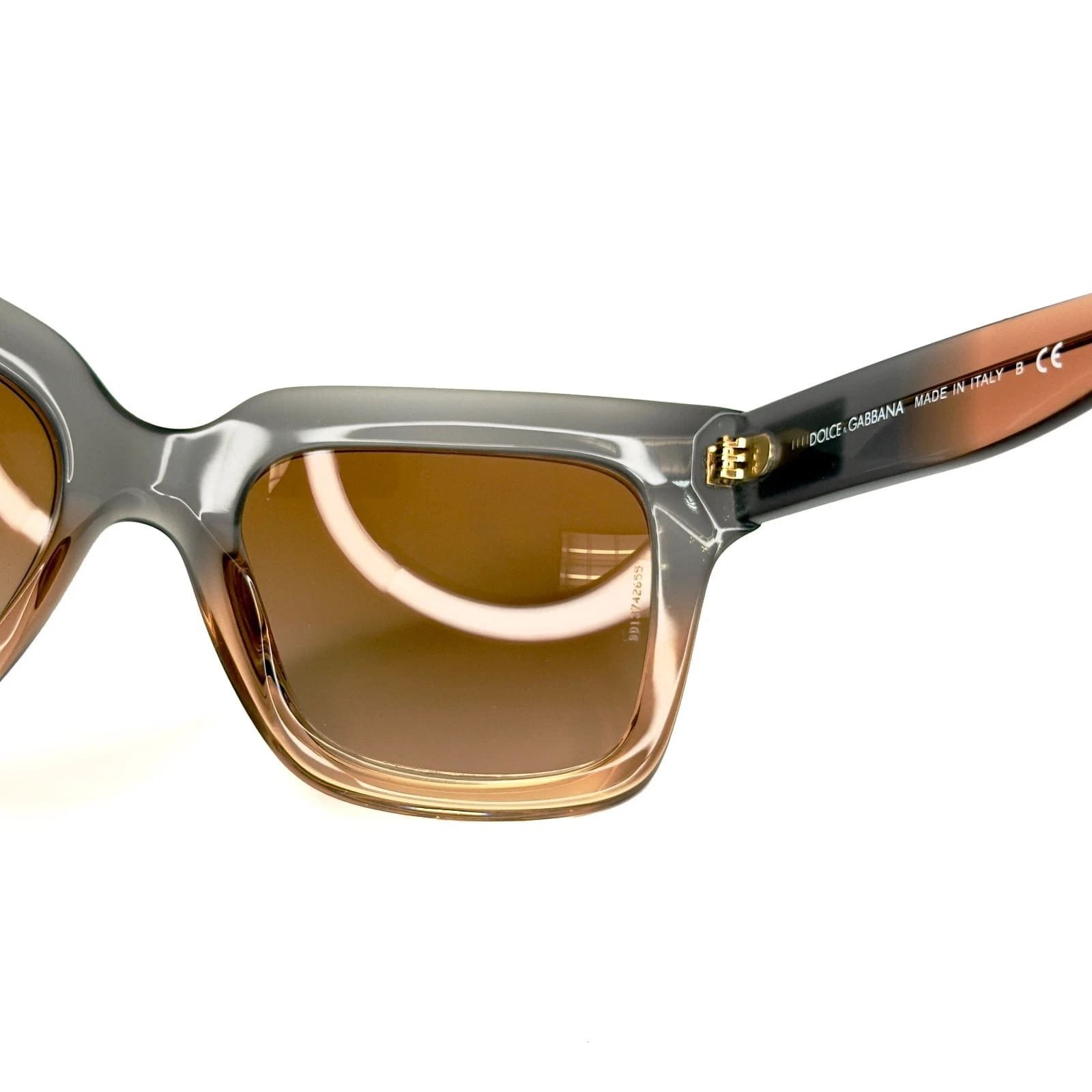 Dolce & Gabbana DOLCE & GABBANA DG4286 LOGO Plaque Brown Grey 4286 Geometric Size ONE SIZE - 7 Thumbnail