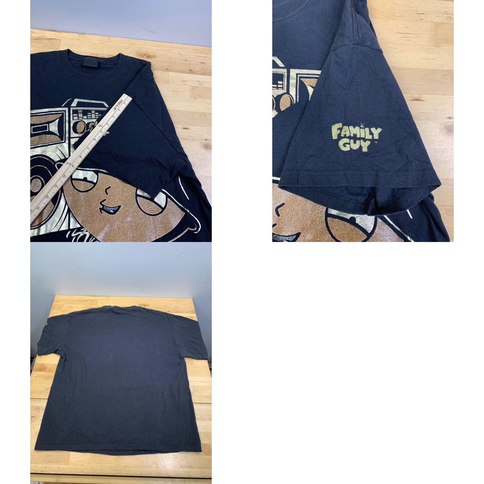 Changes VINTAGE Changes Stewie Family Guy Shirt Mens L Black Hip Hop Y2K Boom Box 11322 Size US L / EU 52-54 / 3 - 8 Thumbnail