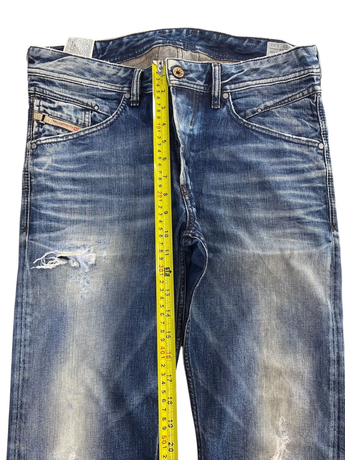 Diesel Diesel Whiskers Faded Wash Style Ripped Jeans Size US 34 / EU 50 - 6 Thumbnail