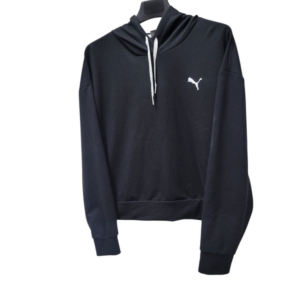 Puma Puma Women Black Cropped Pullover Hoodie Sweatshirt Medium Size M / US 6-8 / IT 42-44 - 3 Thumbnail