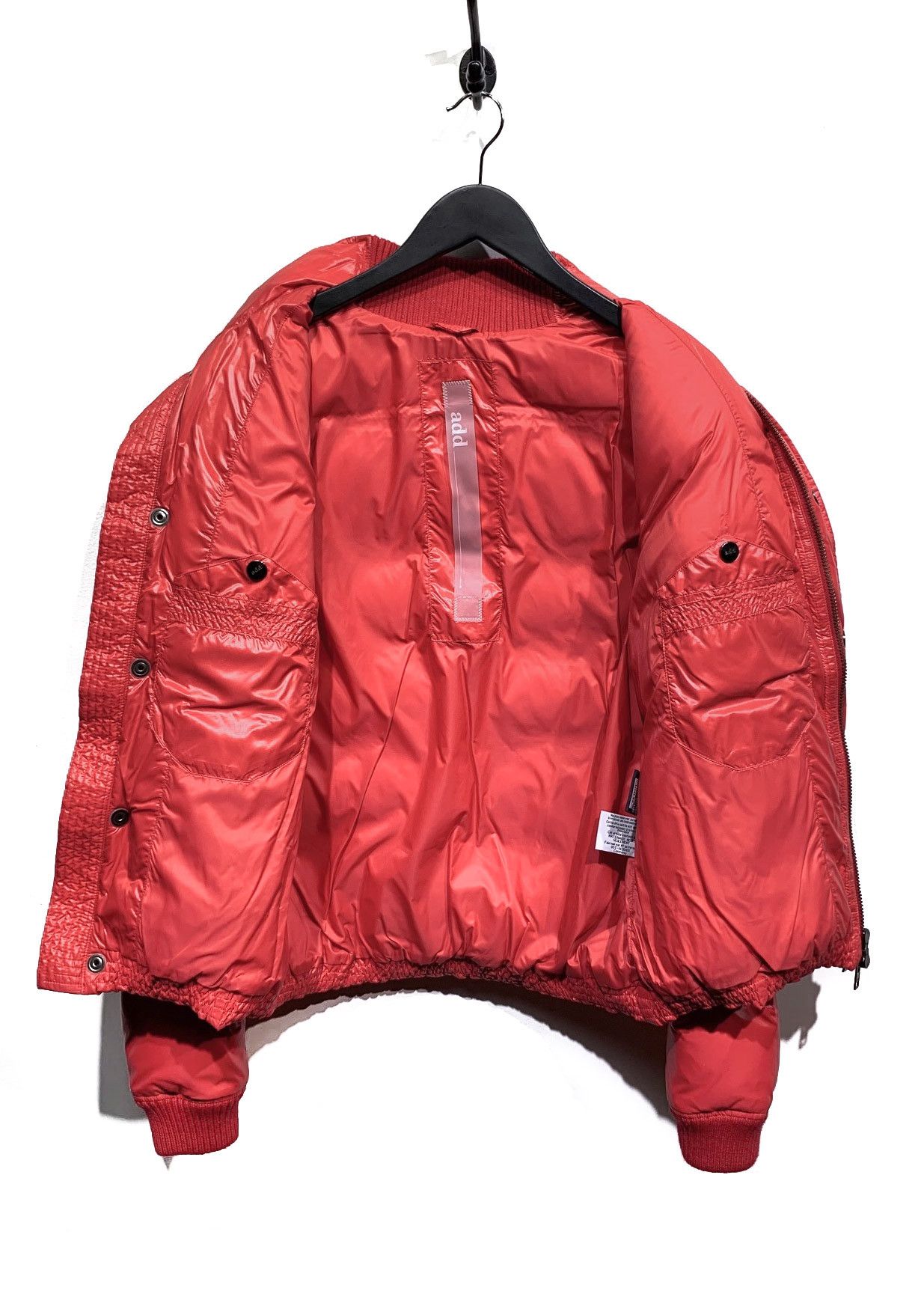 Add Add Red Down Filled Puffer Bomber Jacket Size US M / EU 48-50 / 2 - 6 Thumbnail
