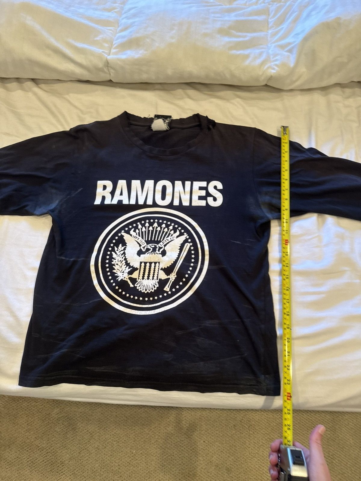 HYSTERIC GLAMOUR®️  RAMONES®️ Vintage Distressed Sun Faded Hysteric Glamour Ramones Shirt