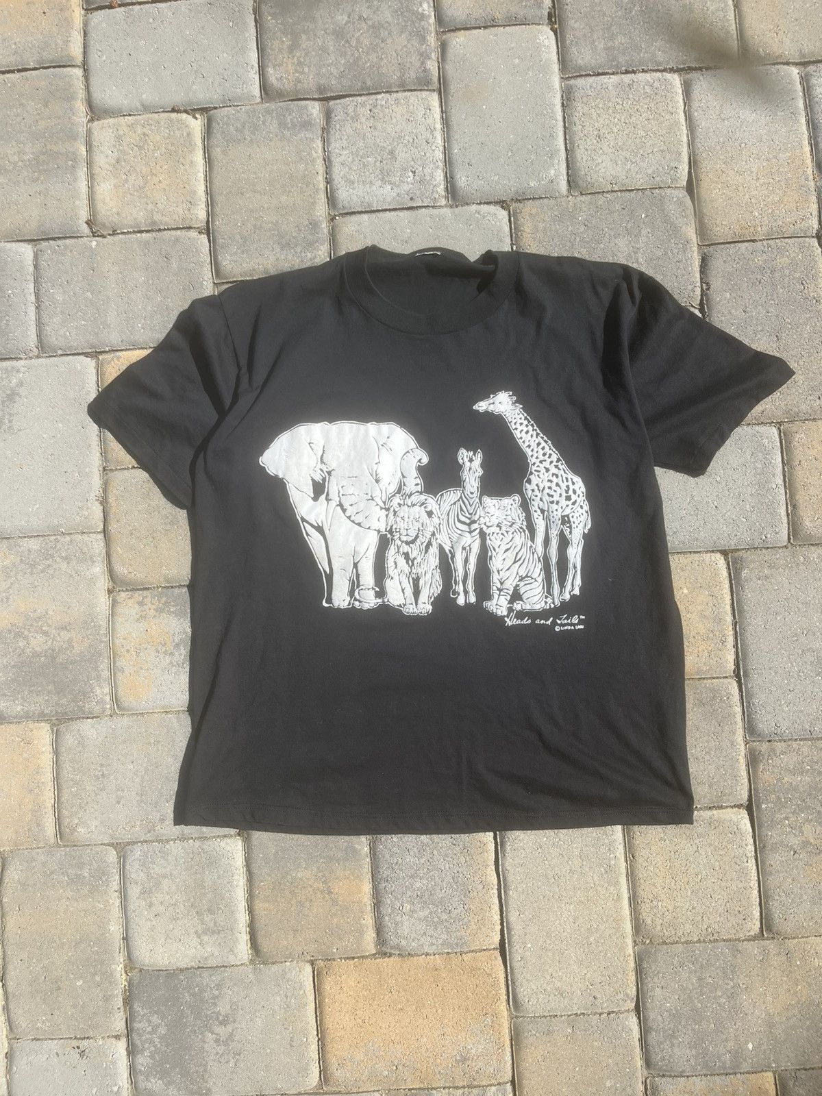 Vintage Vintage 90s Single Stitch Animal Tee Size US XL / EU 56 / 4 - 1 Thumbnail