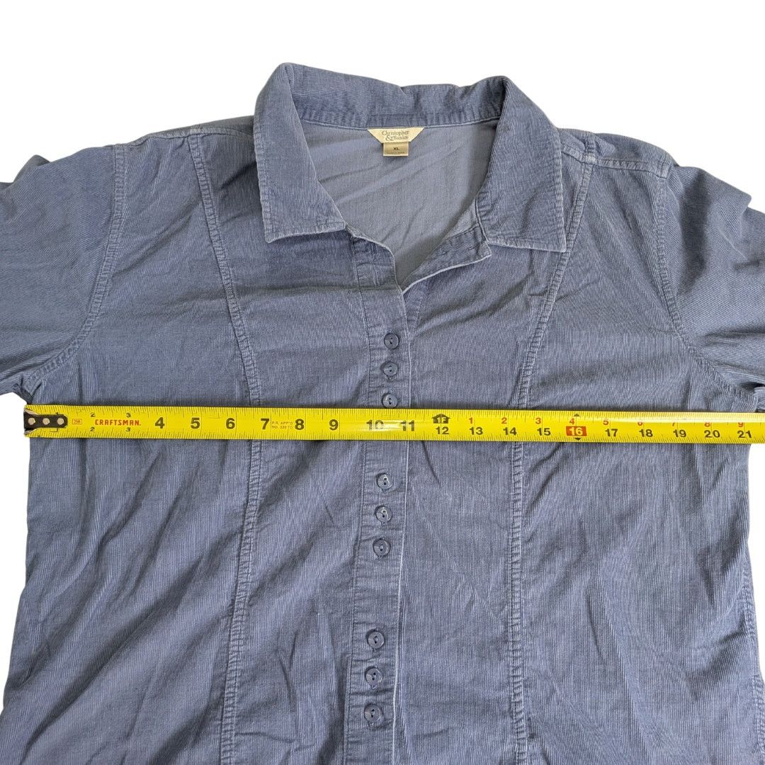 Vintage Vintage Christopher & Banks Y2K Corduroy Button-Down | XL Size XL / US 12-14 / IT 48-50 - 5 Thumbnail
