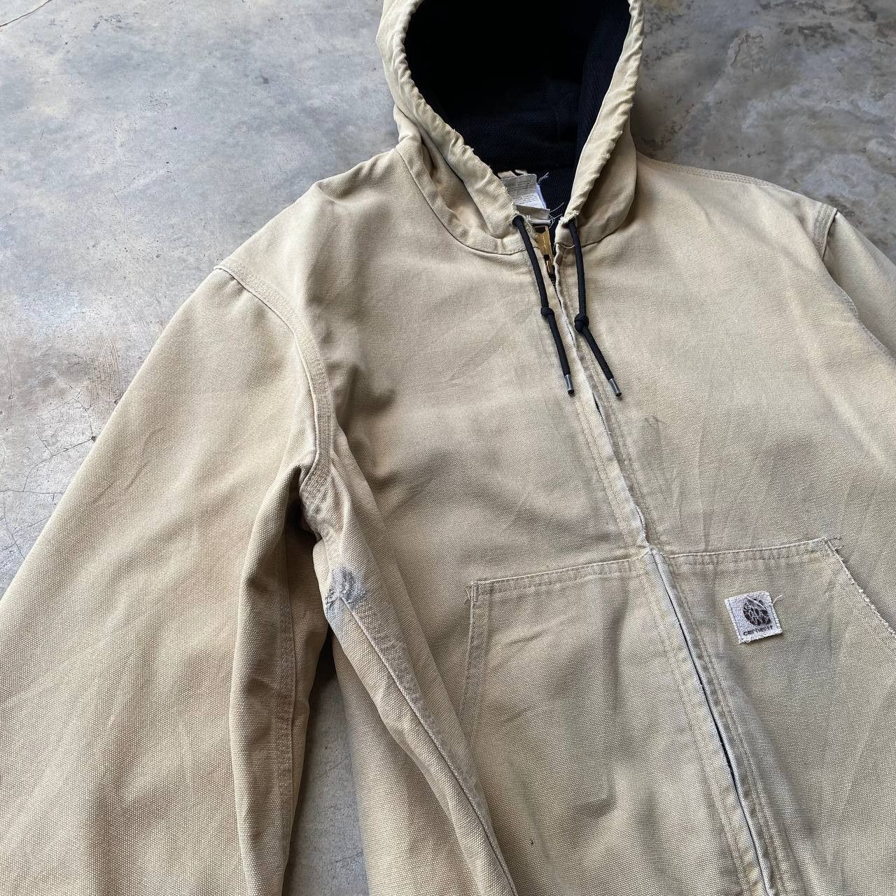 Carhartt × Vintage VINTAGE CARHARTT CANVAS JUMPER TRASHED DISTRESSED HOODIE Size US L / EU 52-54 / 3 - 8 Thumbnail