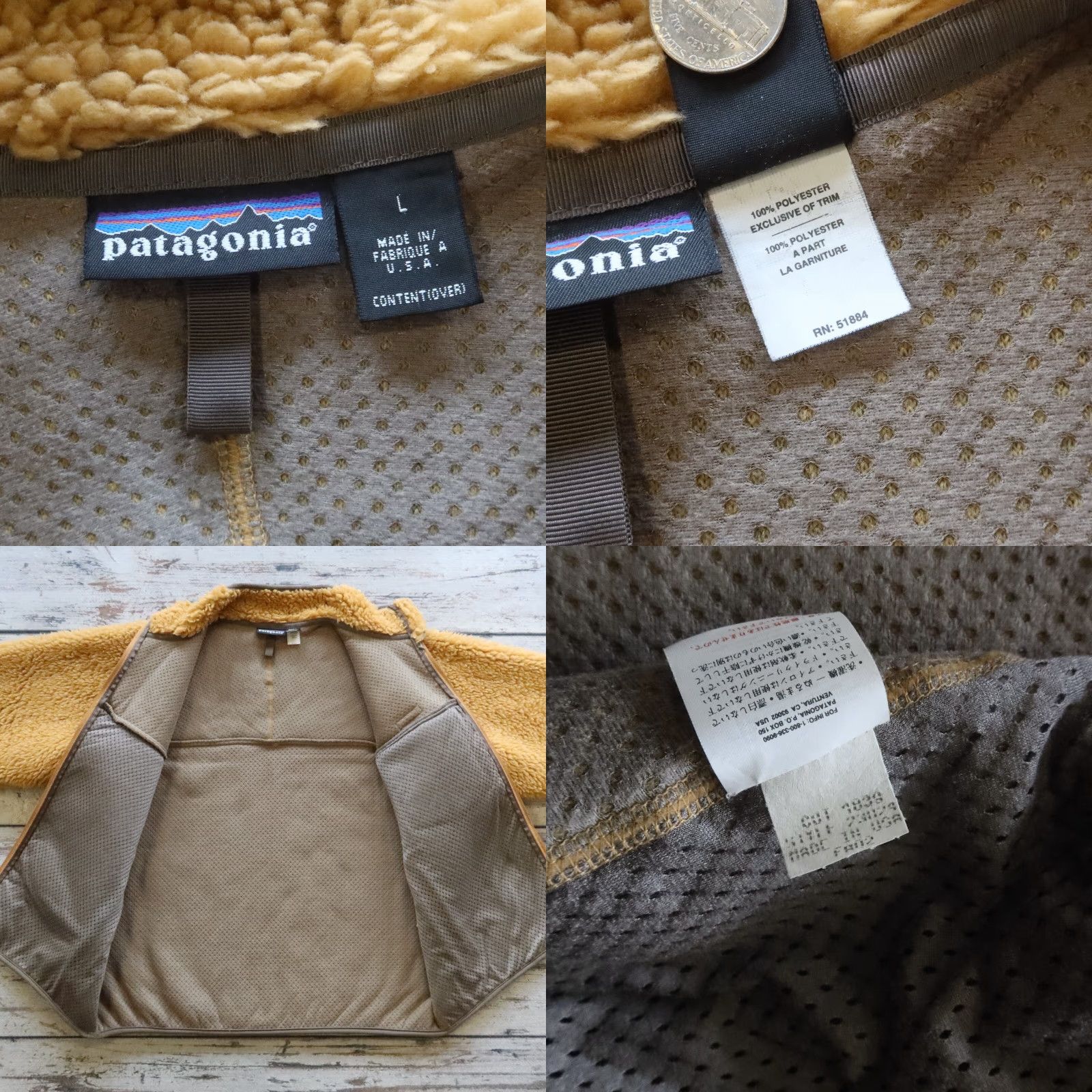 Patagonia Vintage Patagonia Deep Pile Fleece Jacket Men L Brown USA 23024 Size US L / EU 52-54 / 3 - 8 Thumbnail