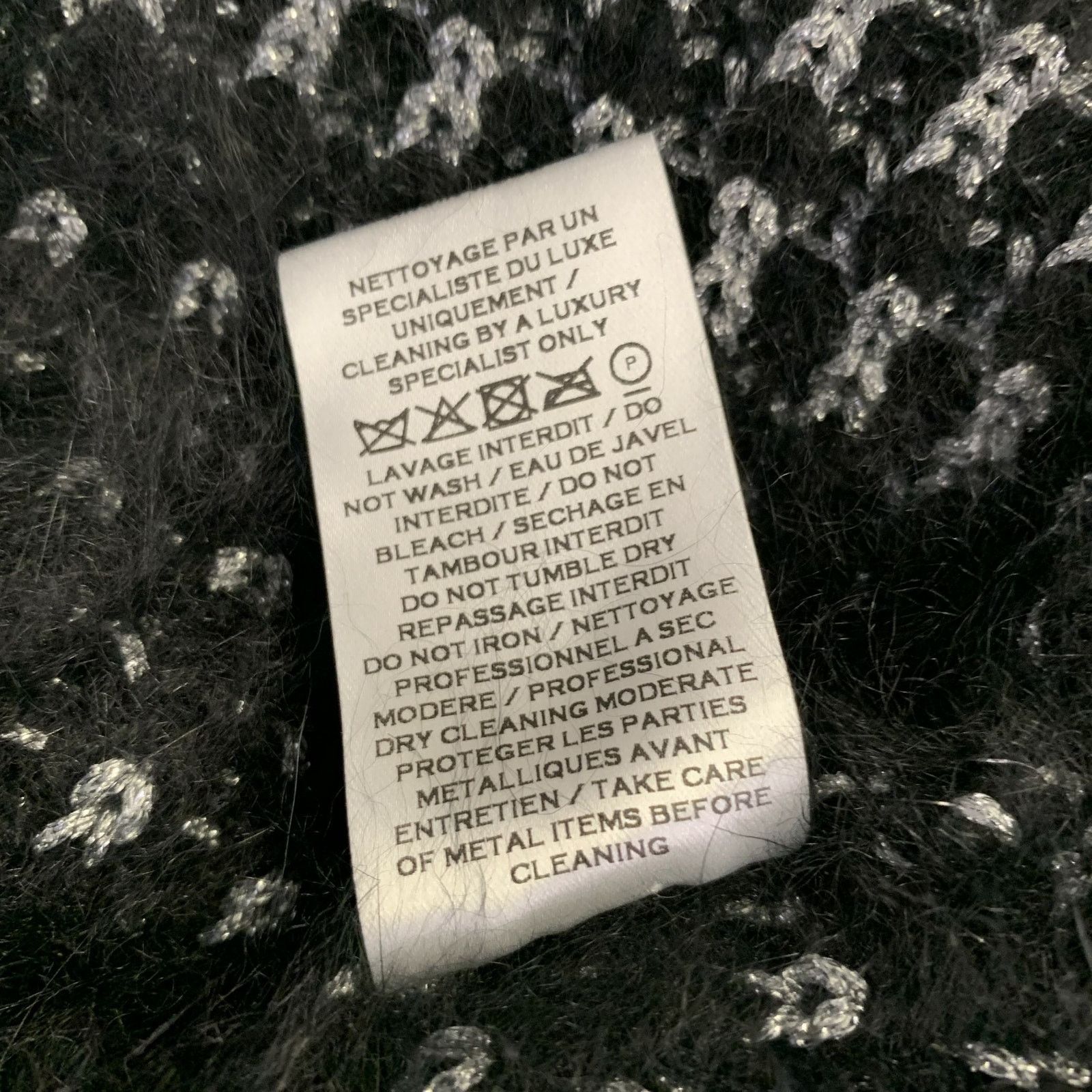 Balmain BALMAIN Size 6 Black Silver Angora Woven Pull On Sweater Size M / US 6-8 / IT 42-44 - 8 Thumbnail