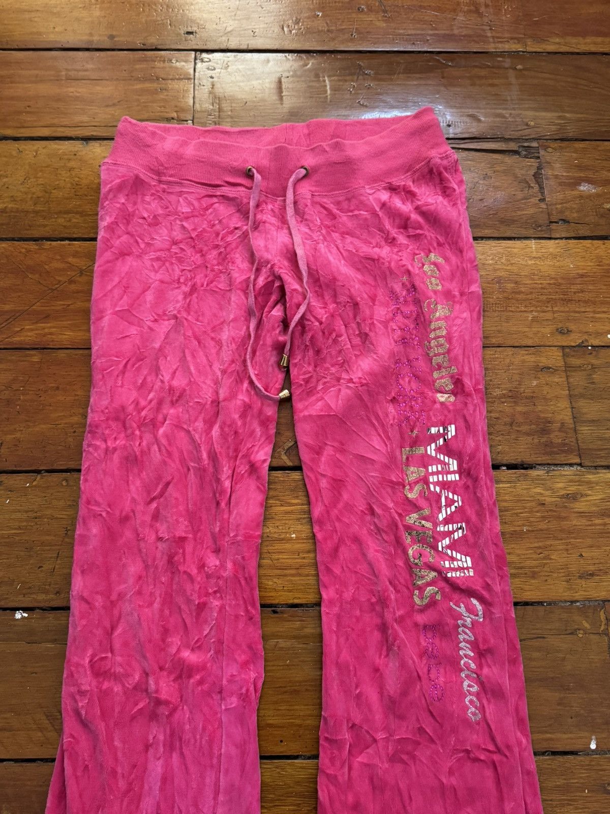 Hysteric Glamour Japanese Velvet Trackpants BeBe Juicy Couture Styled Size 29" - 1 Thumbnail