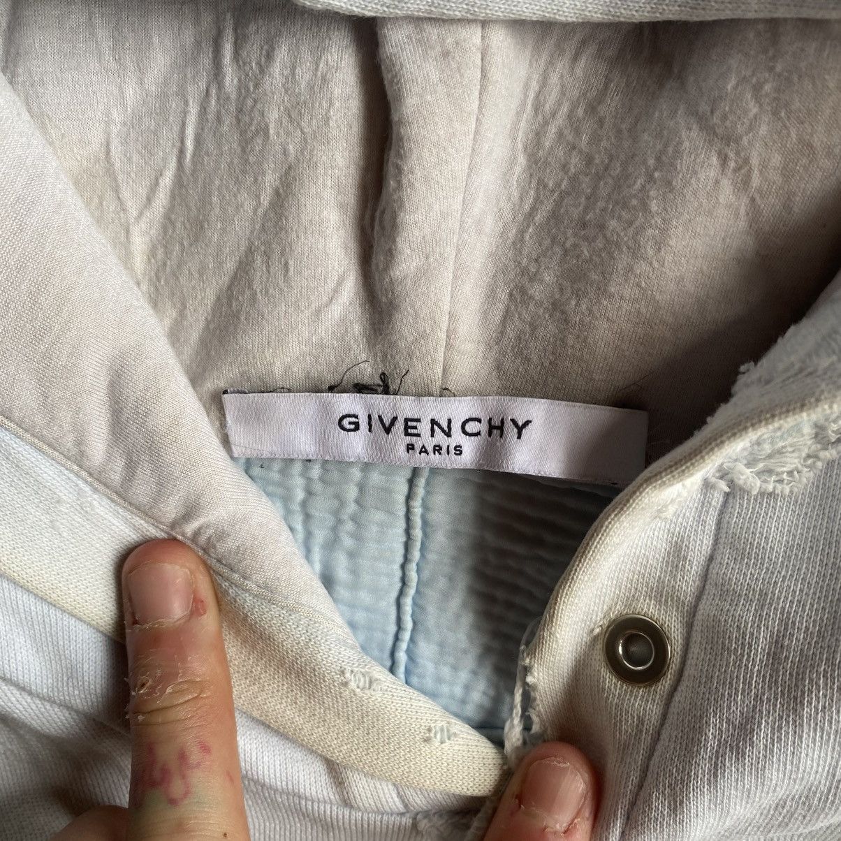 Givenchy Givenchy Blue Distressed Hoodie Size US XS / EU 42 / 0 - 9 Thumbnail