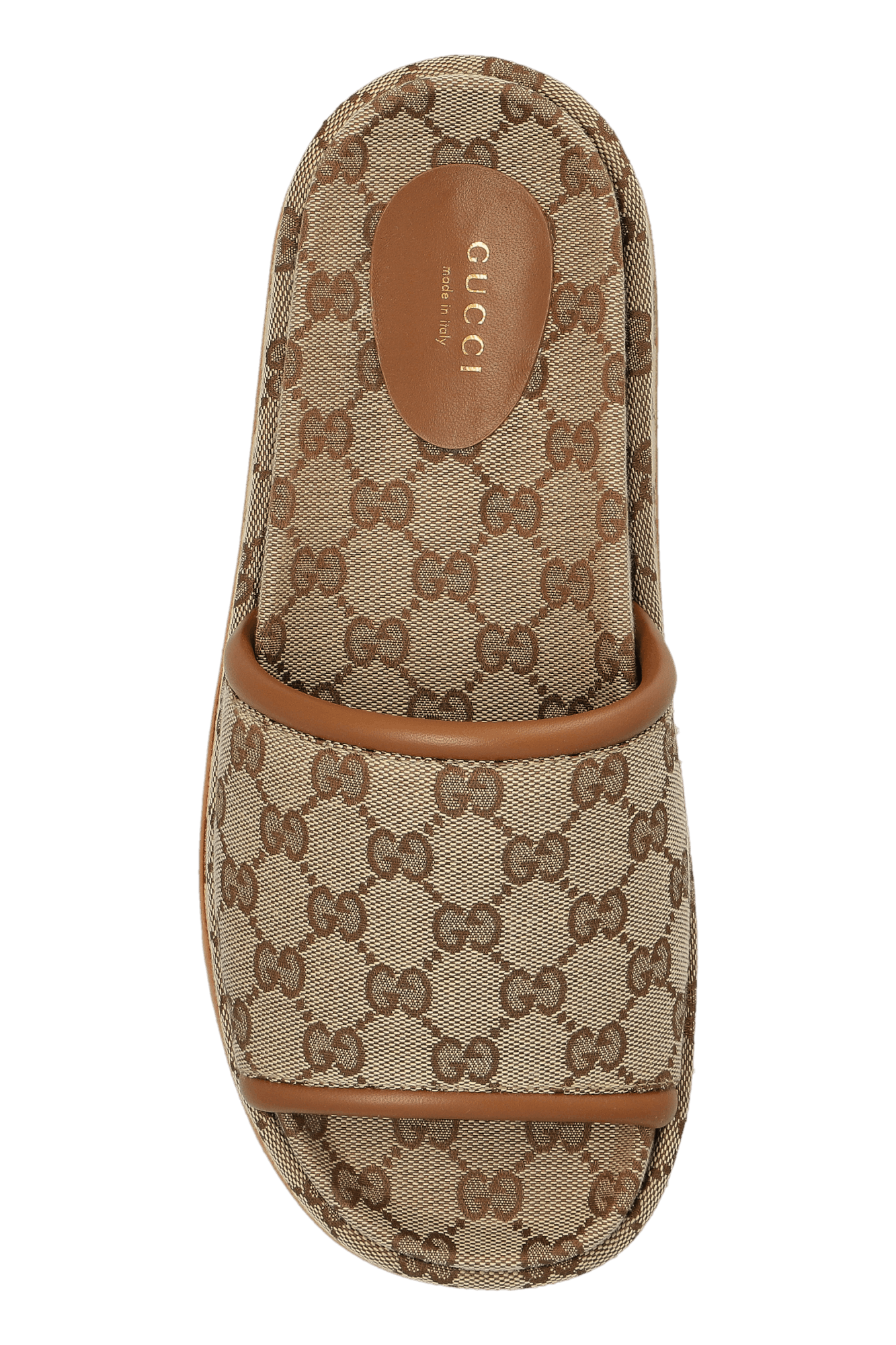Gucci oc11z0126 Women's GG Platform Sandals in Beige Size US 7.5 / IT 37.5 - 6 Thumbnail